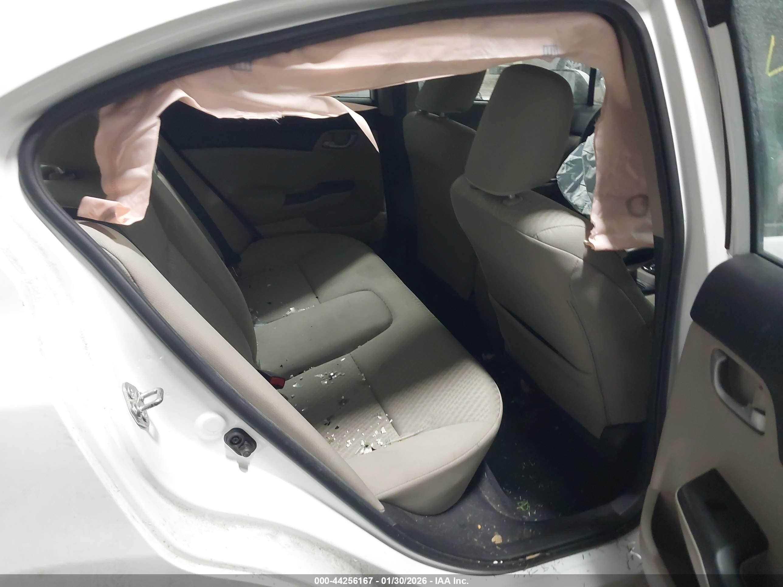 2015 Honda Civic Lx White vin: 19XFB2F55FE114059