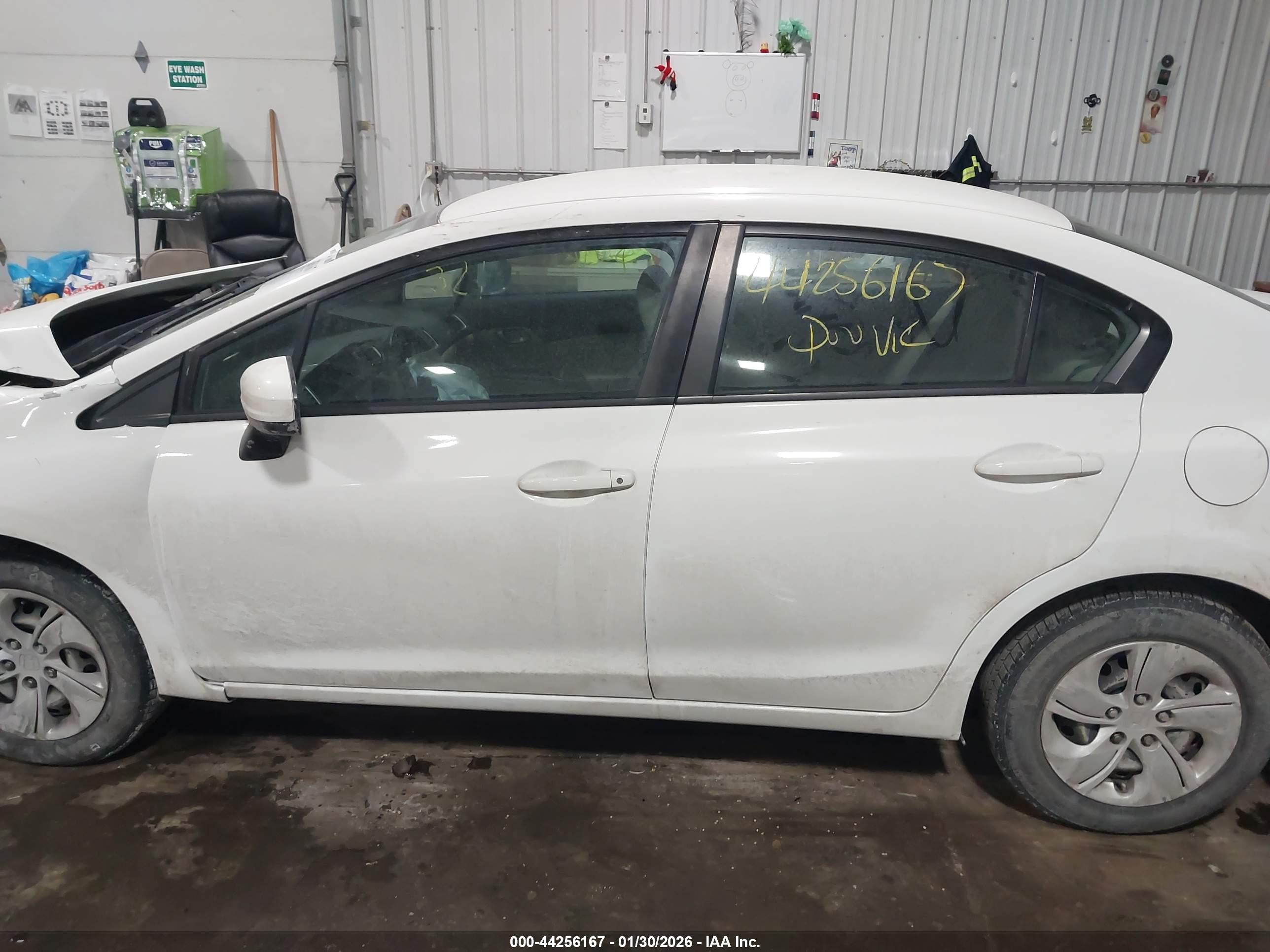 2015 Honda Civic Lx White vin: 19XFB2F55FE114059