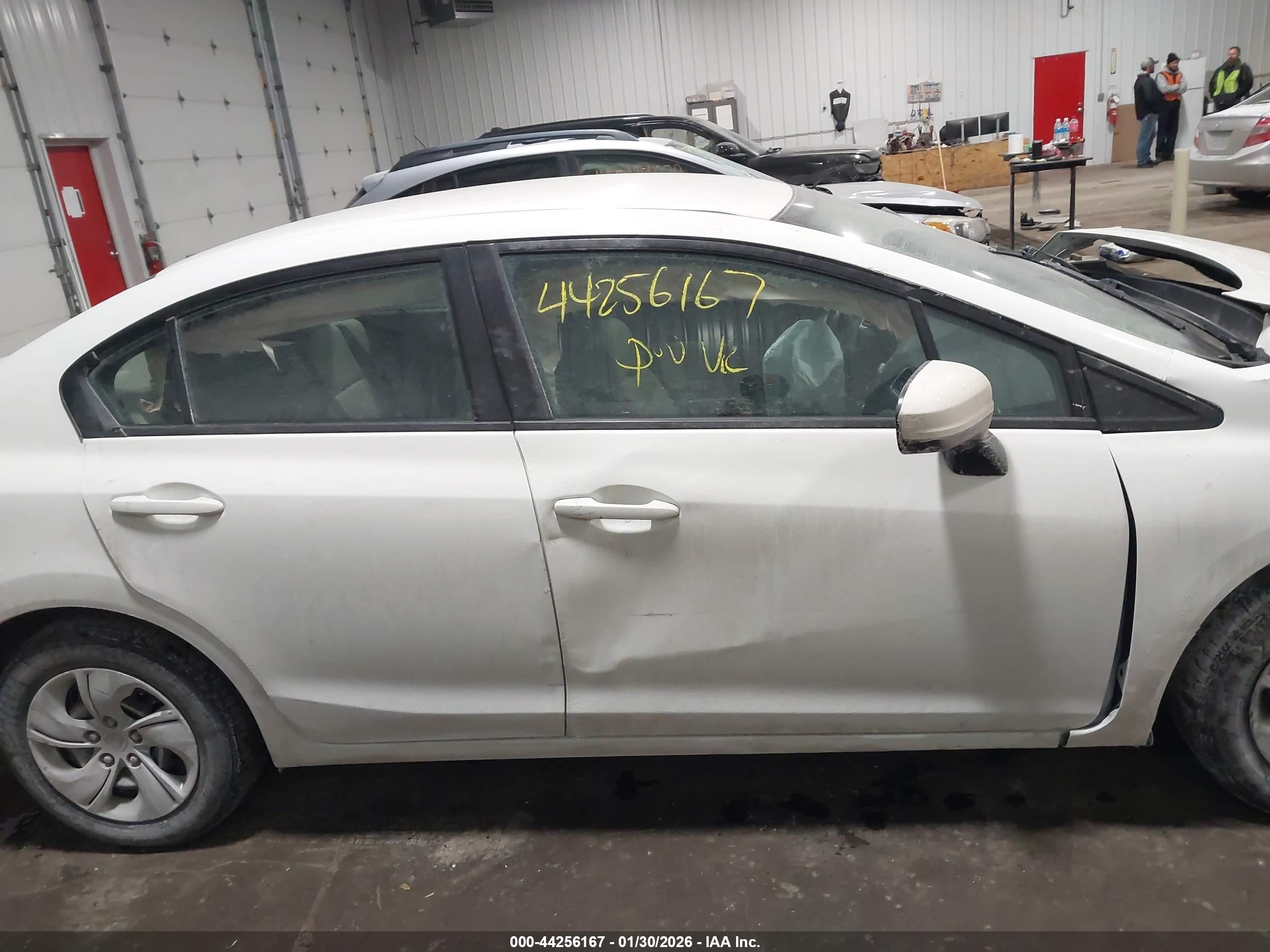 2015 Honda Civic Lx White vin: 19XFB2F55FE114059