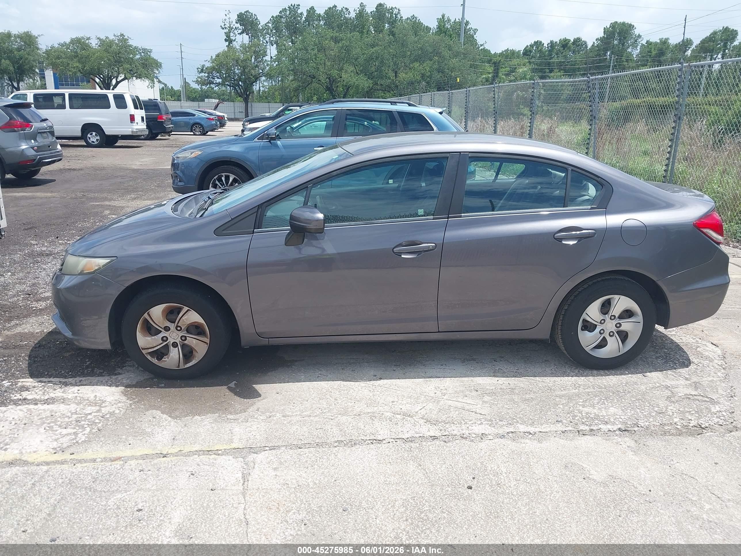2015 Honda Civic Lx Gray vin: 19XFB2F55FE115955