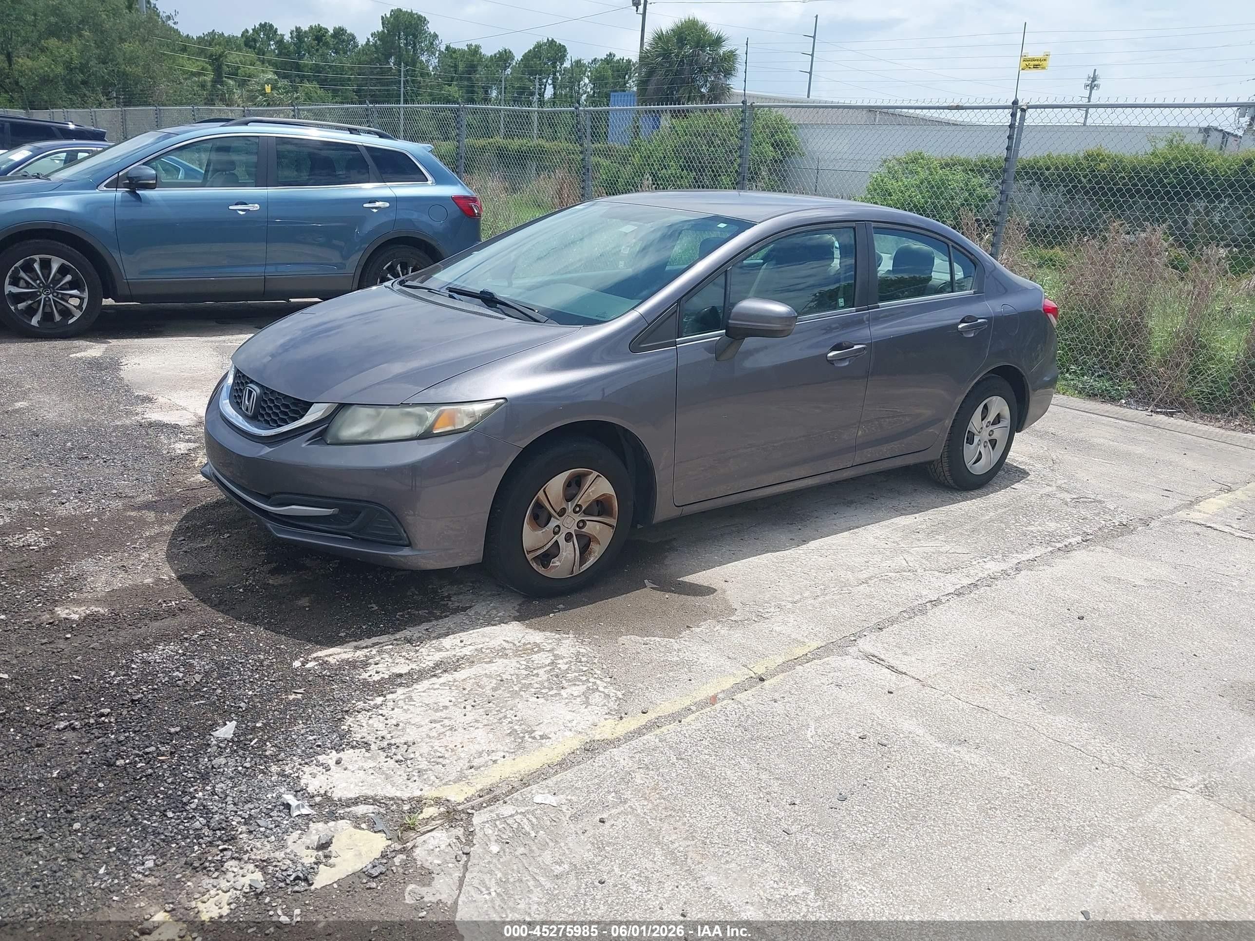 2015 Honda Civic Lx Gray vin: 19XFB2F55FE115955
