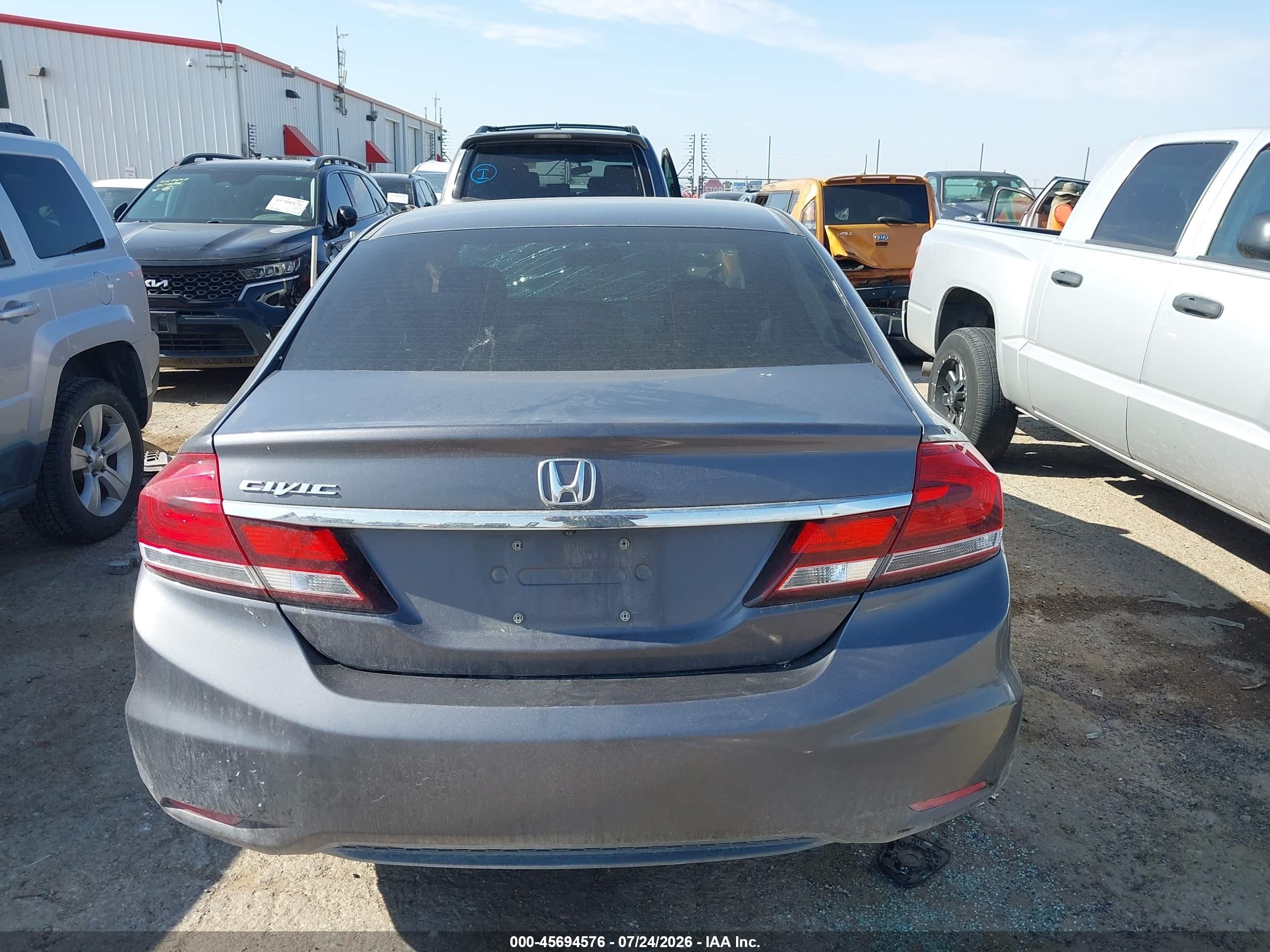 2015 Honda Civic Lx Gray vin: 19XFB2F55FE120797