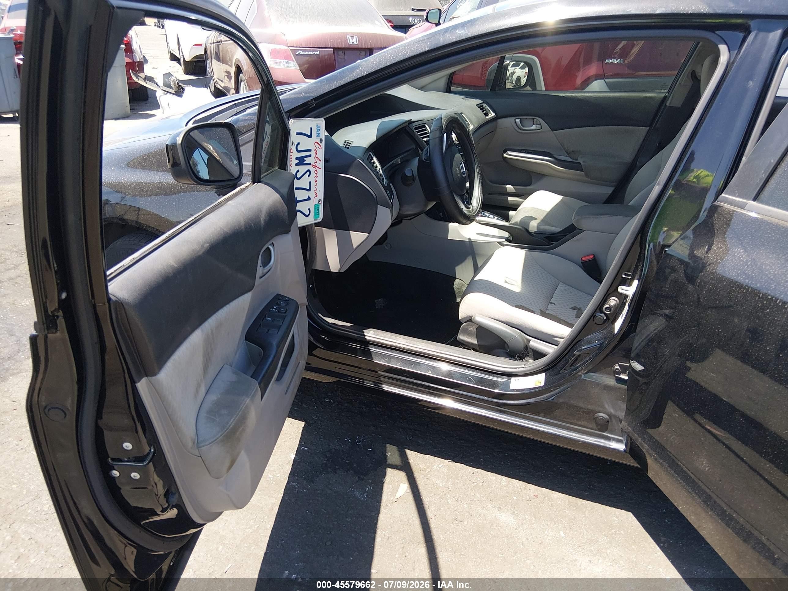 2015 Honda Civic Lx Black vin: 19XFB2F55FE200312