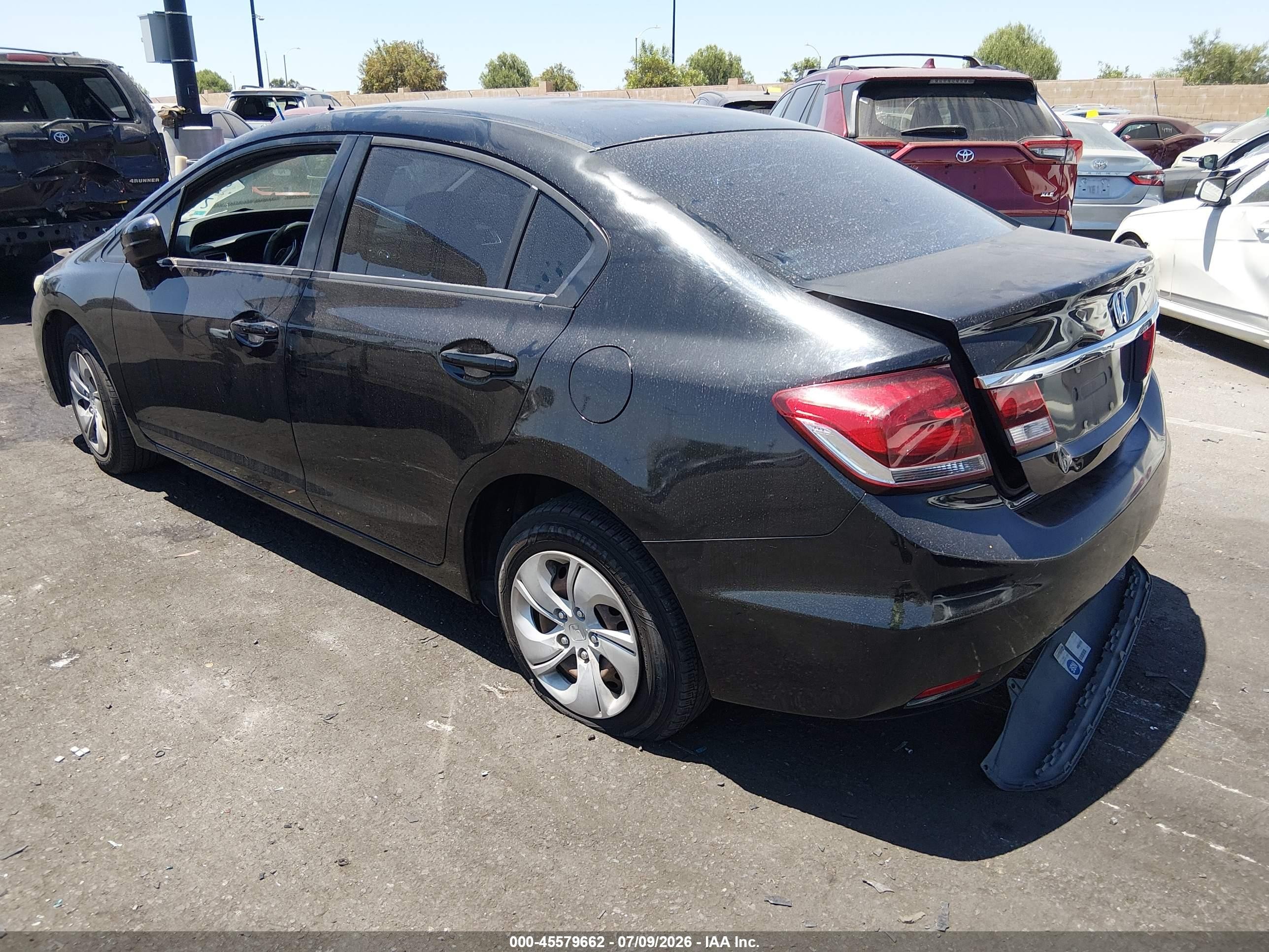 2015 Honda Civic Lx Black vin: 19XFB2F55FE200312