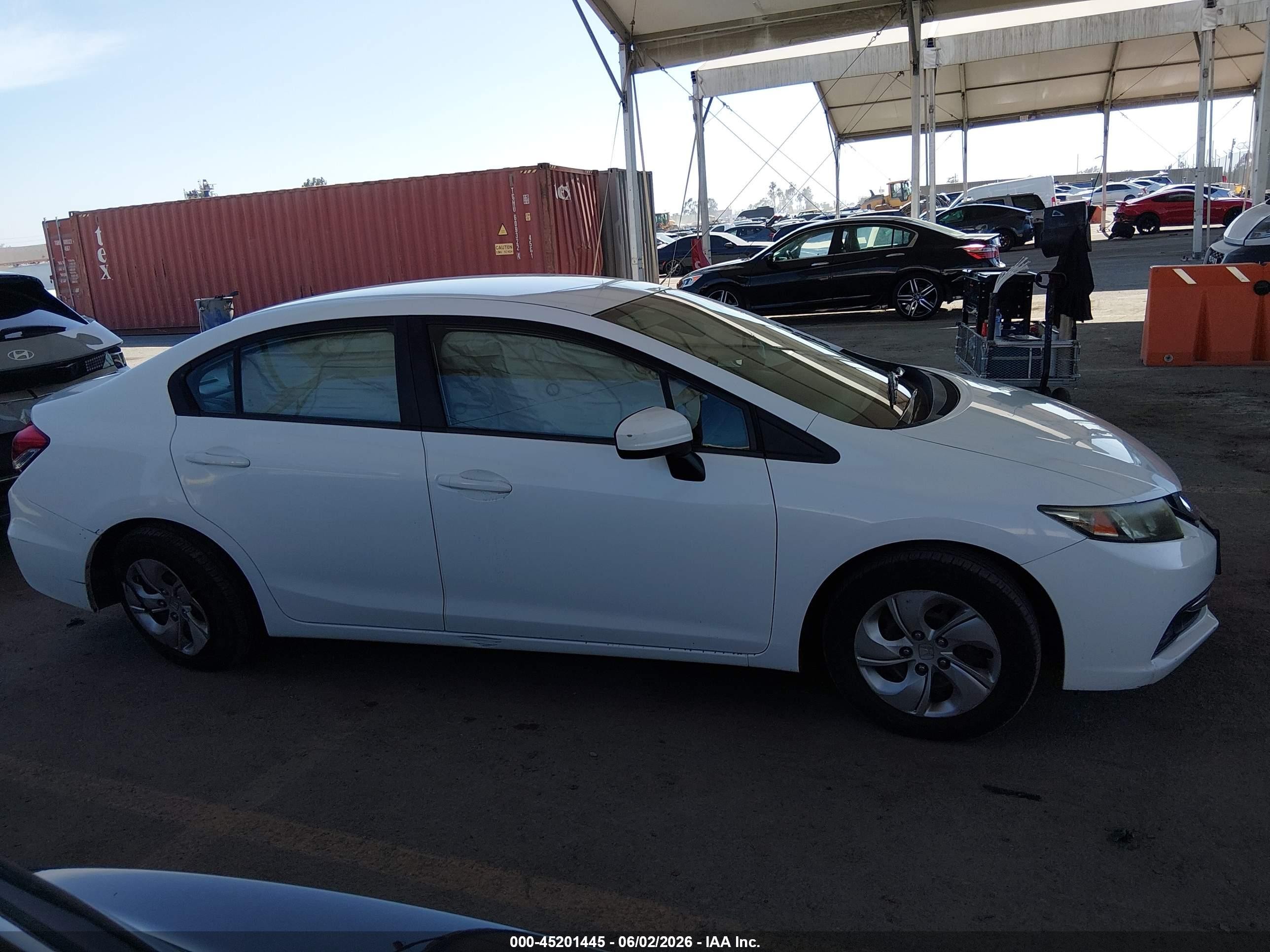 2015 Honda Civic Lx White vin: 19XFB2F55FE205932
