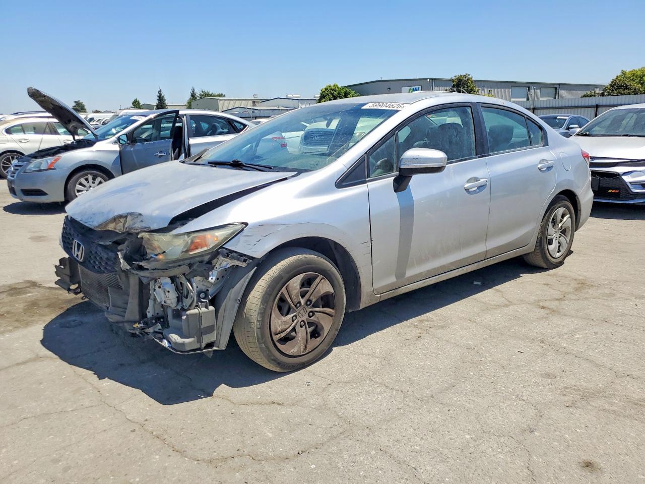 2015 Honda Civic Lx Silver vin: 19XFB2F55FE207115