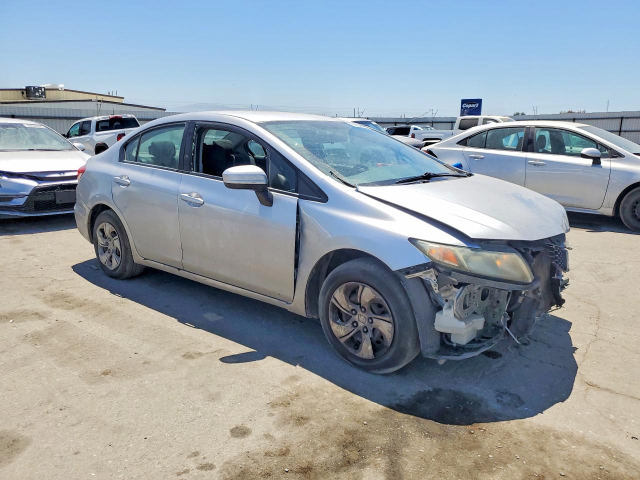 2015 Honda Civic Lx Silver vin: 19XFB2F55FE207115