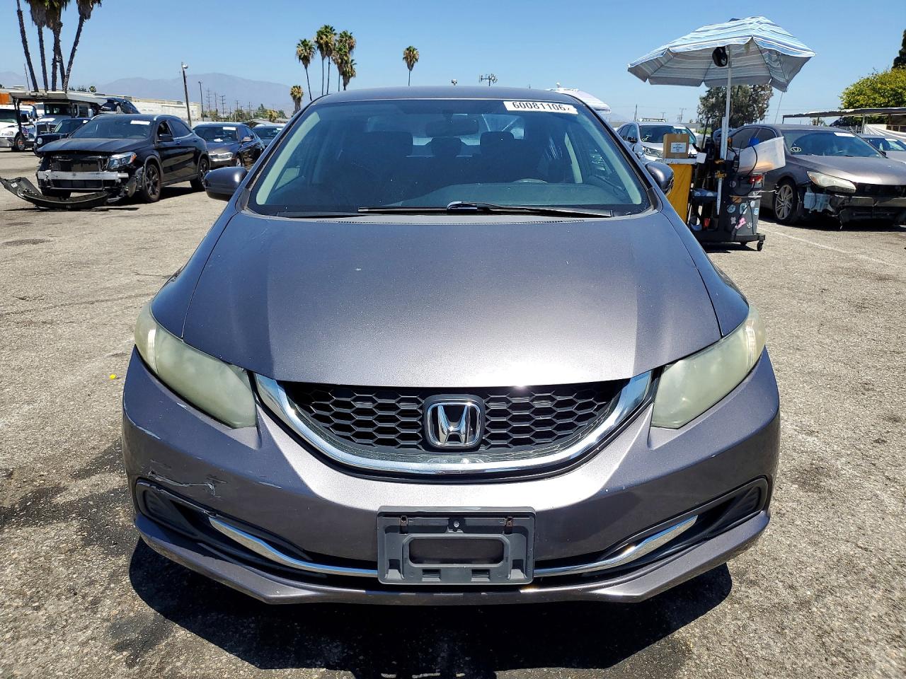 2015 Honda Civic Lx Gray vin: 19XFB2F55FE226702