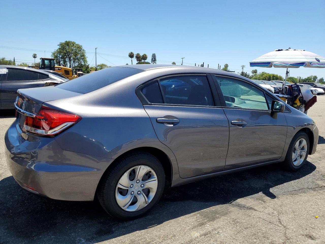 2015 Honda Civic Lx Gray vin: 19XFB2F55FE226702