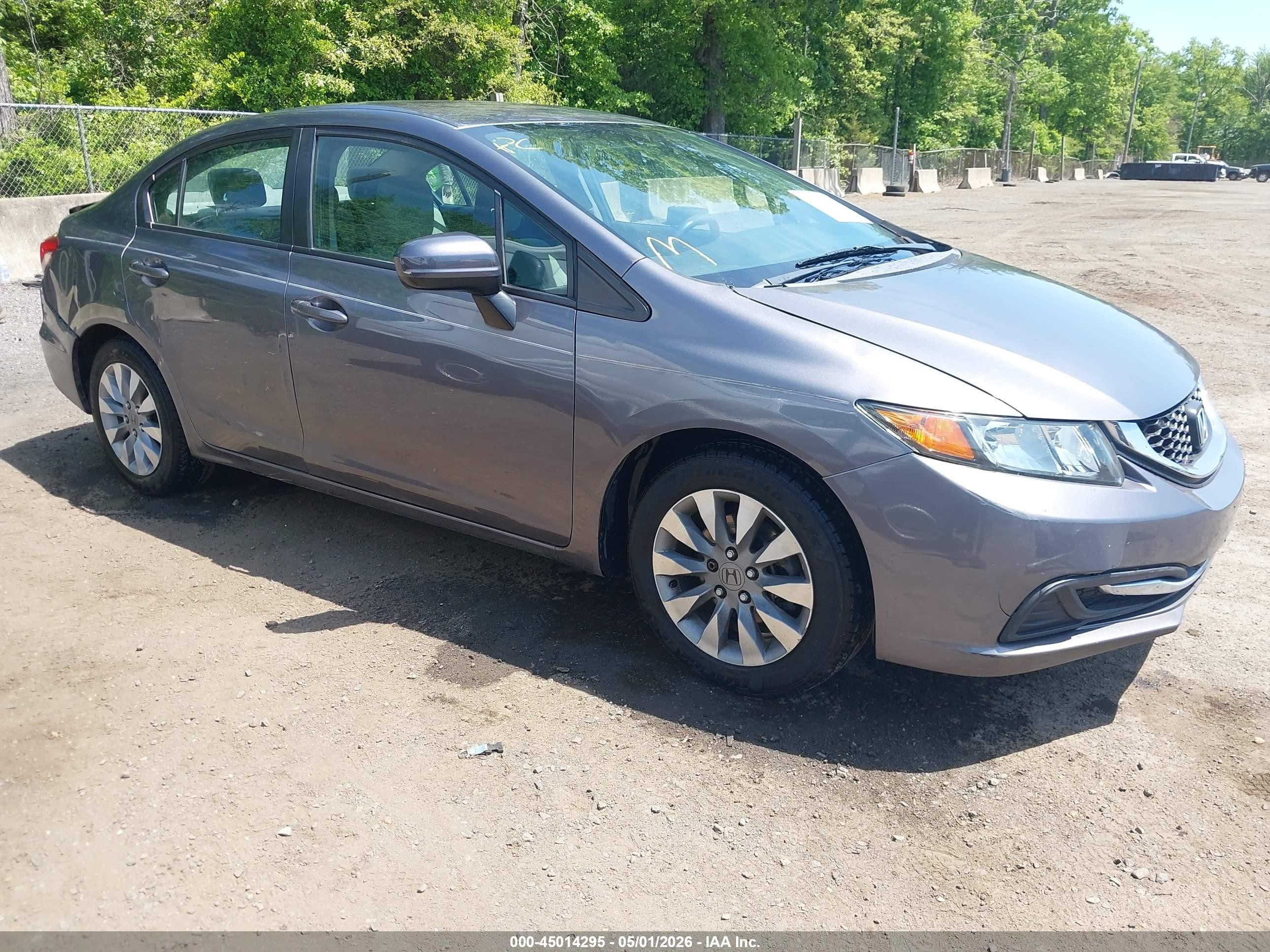2015 Honda Civic Lx Gray vin: 19XFB2F55FE233052
