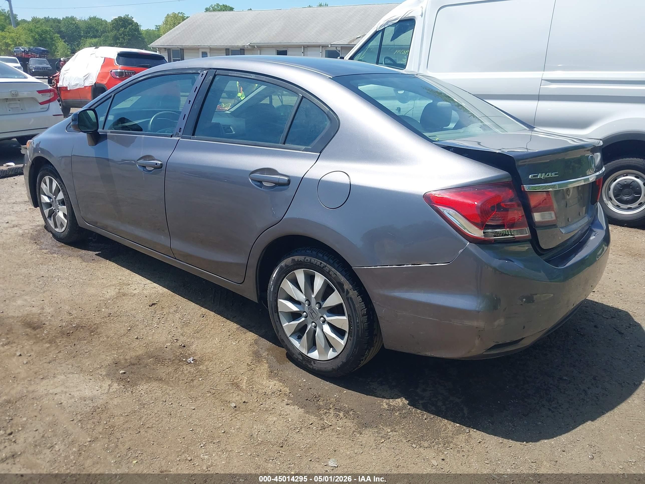 2015 Honda Civic Lx Gray vin: 19XFB2F55FE233052