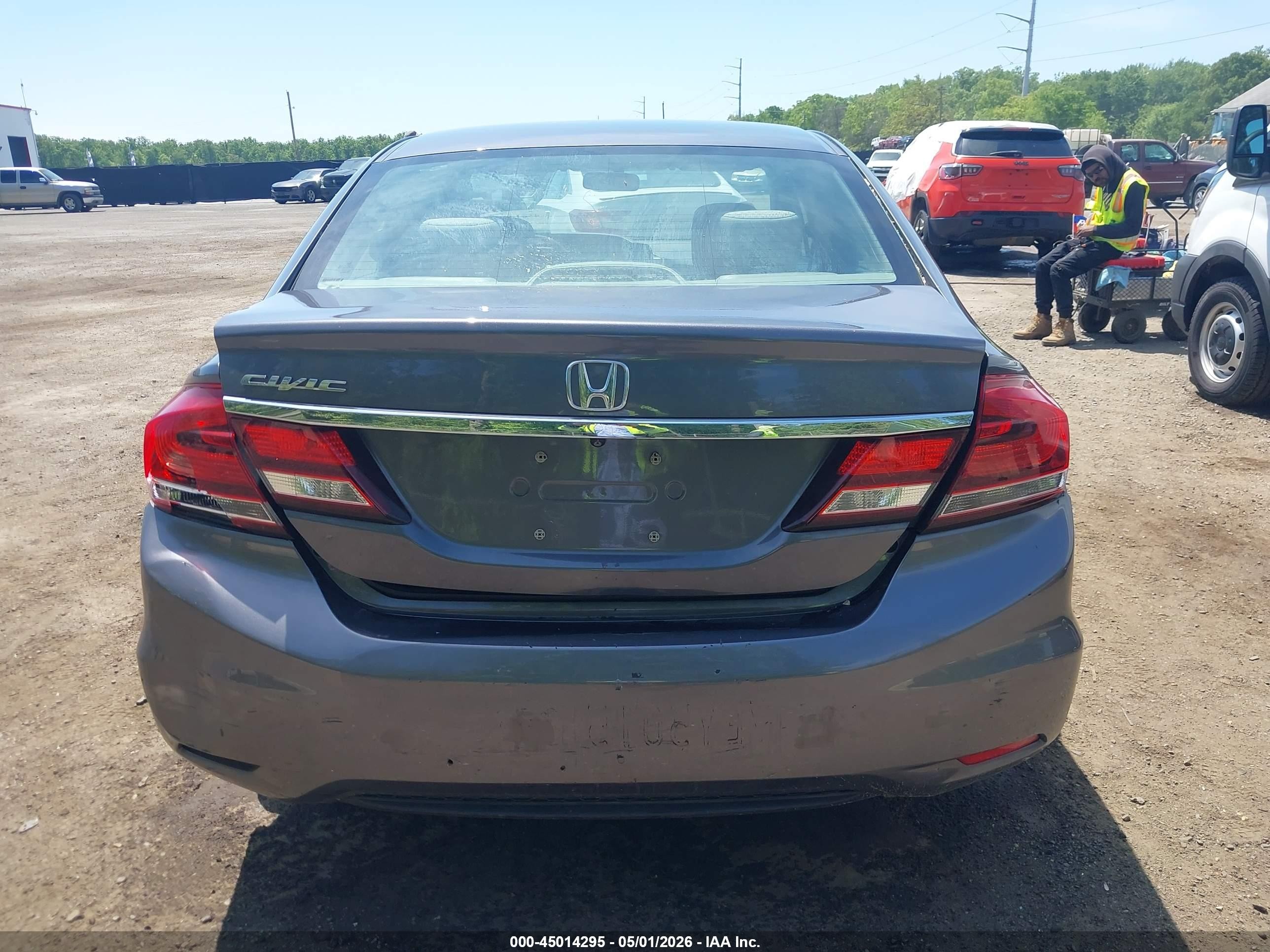 2015 Honda Civic Lx Gray vin: 19XFB2F55FE233052