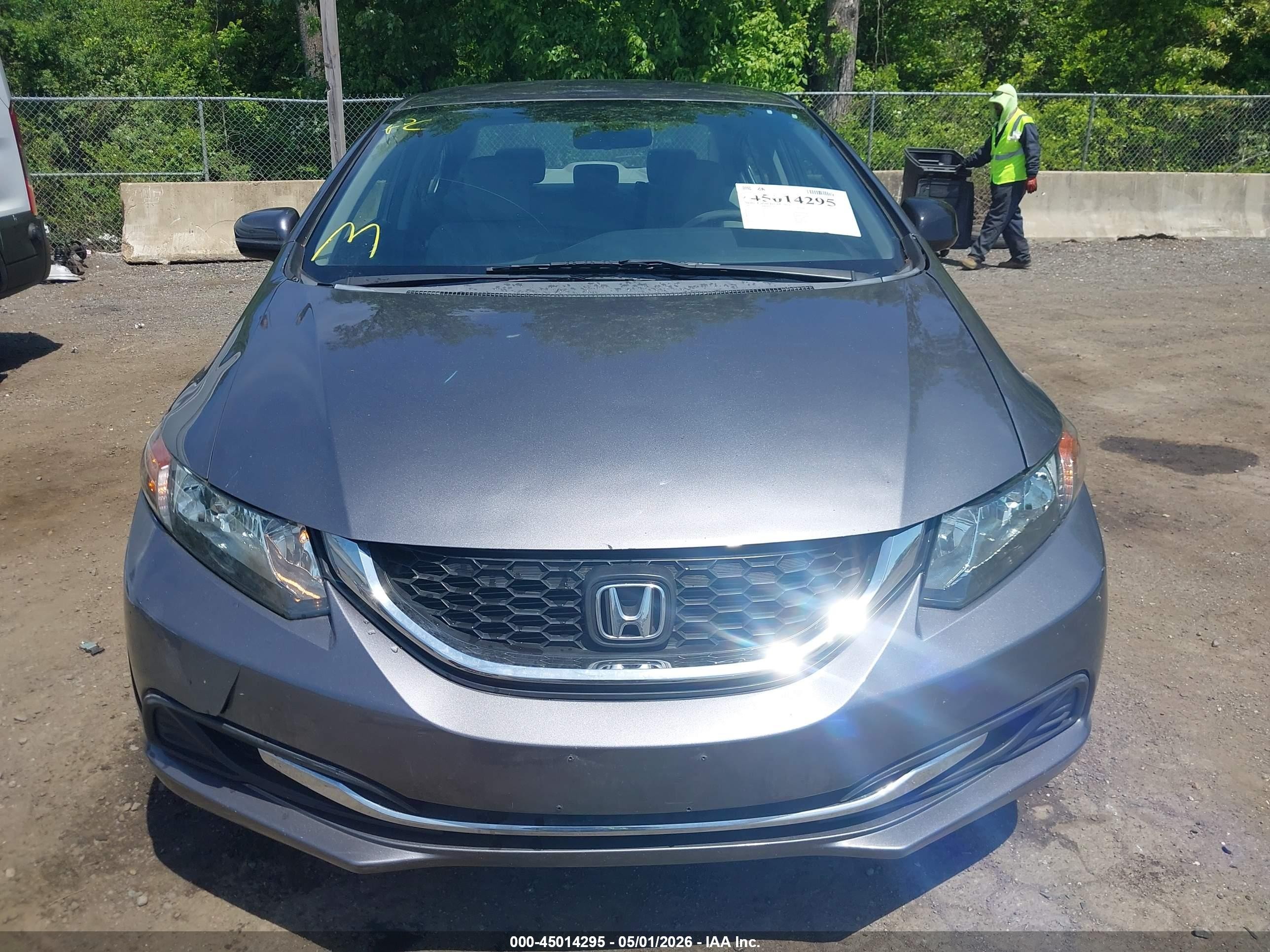 2015 Honda Civic Lx Gray vin: 19XFB2F55FE233052