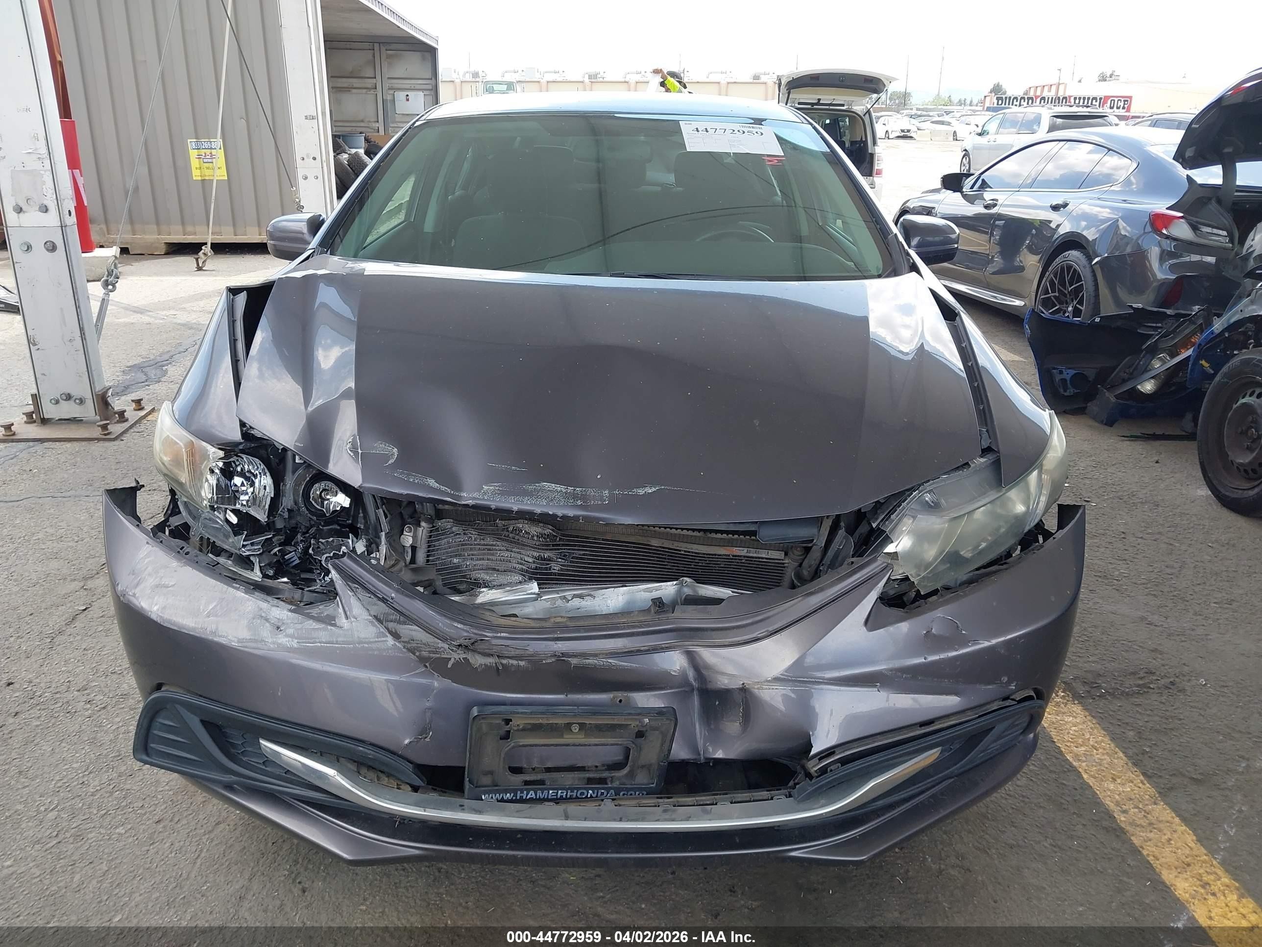 2015 Honda Civic Lx Gray vin: 19XFB2F55FE233648