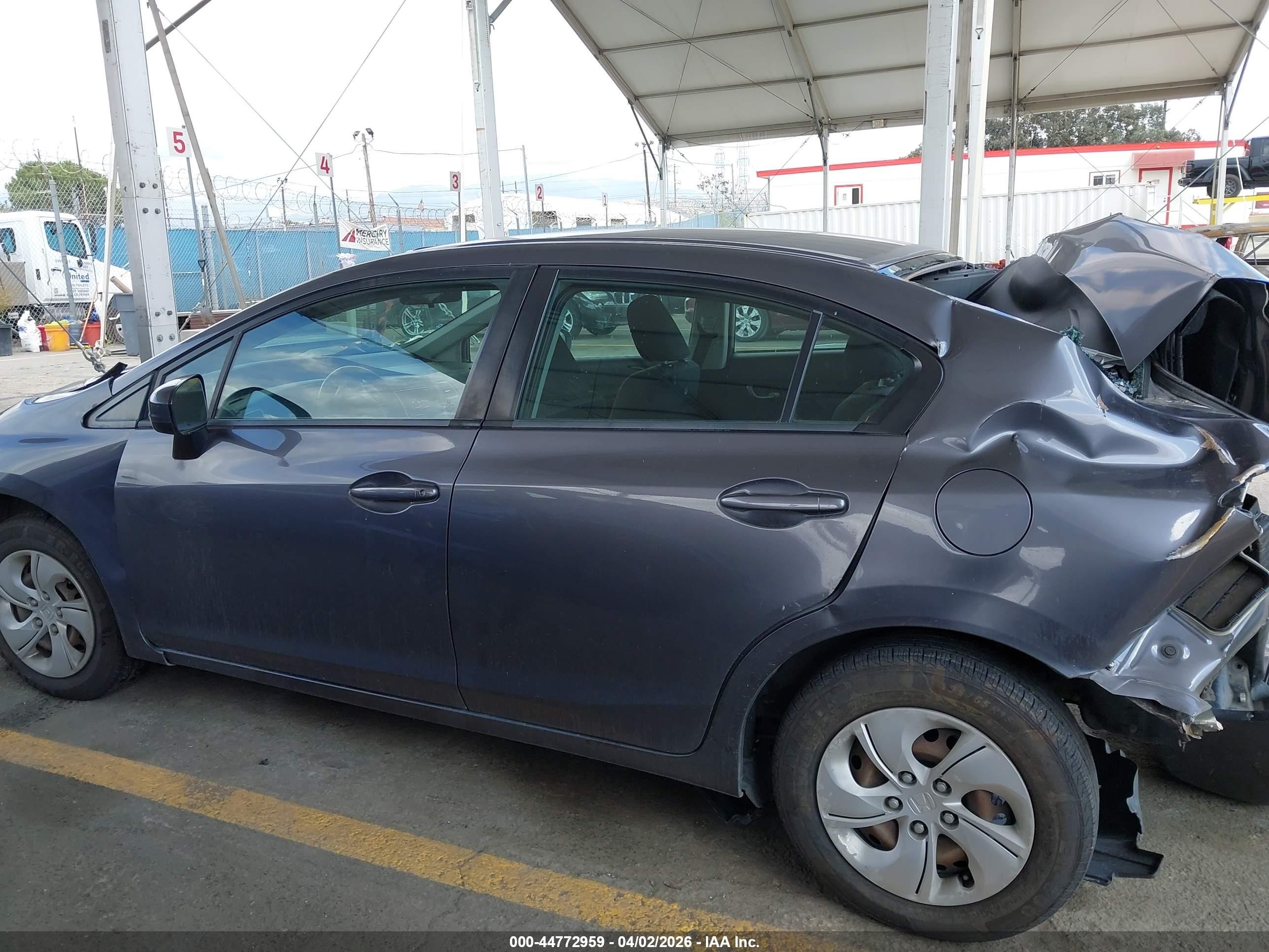 2015 Honda Civic Lx Gray vin: 19XFB2F55FE233648