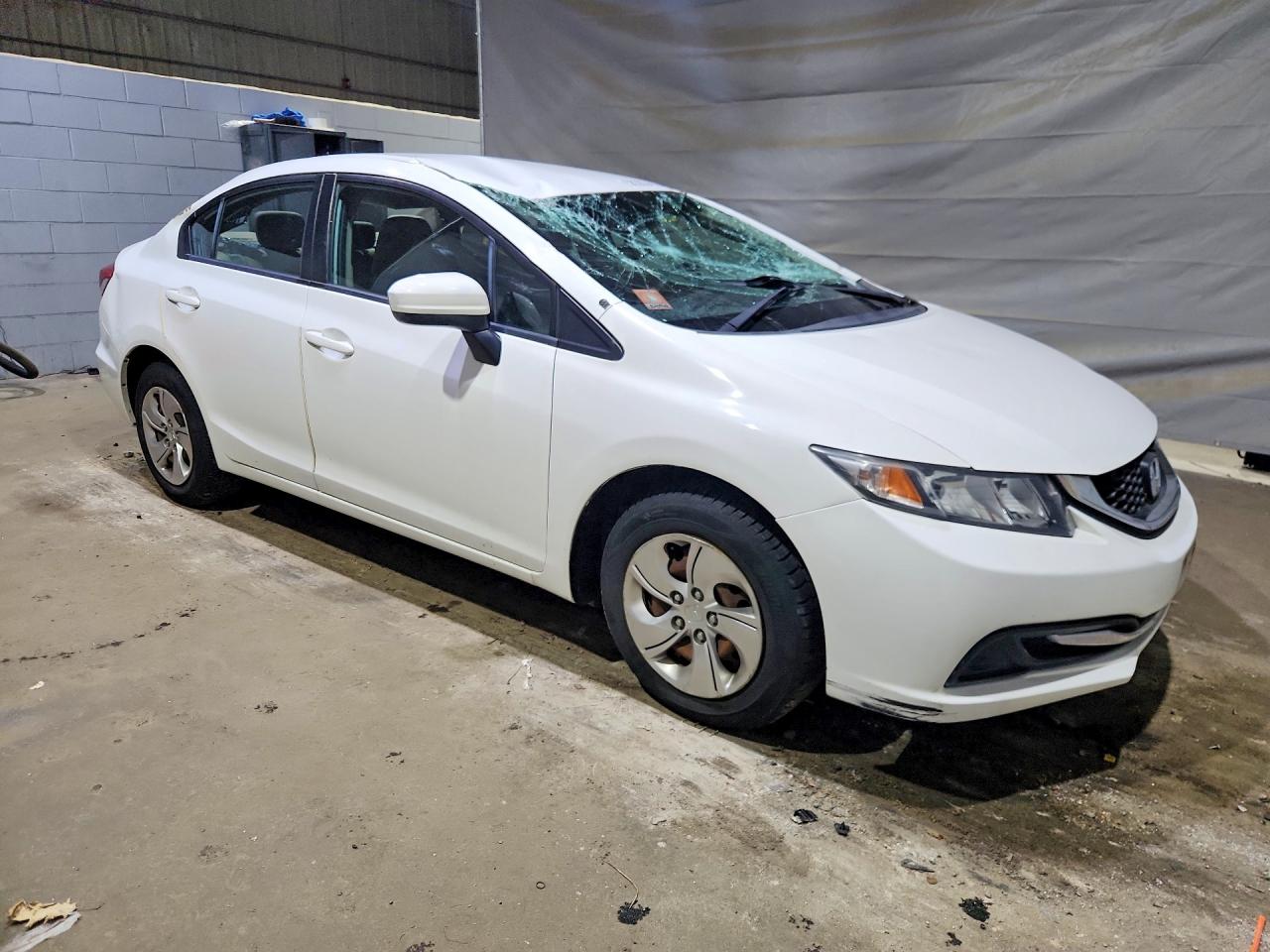 2015 Honda Civic Lx White vin: 19XFB2F55FE233729
