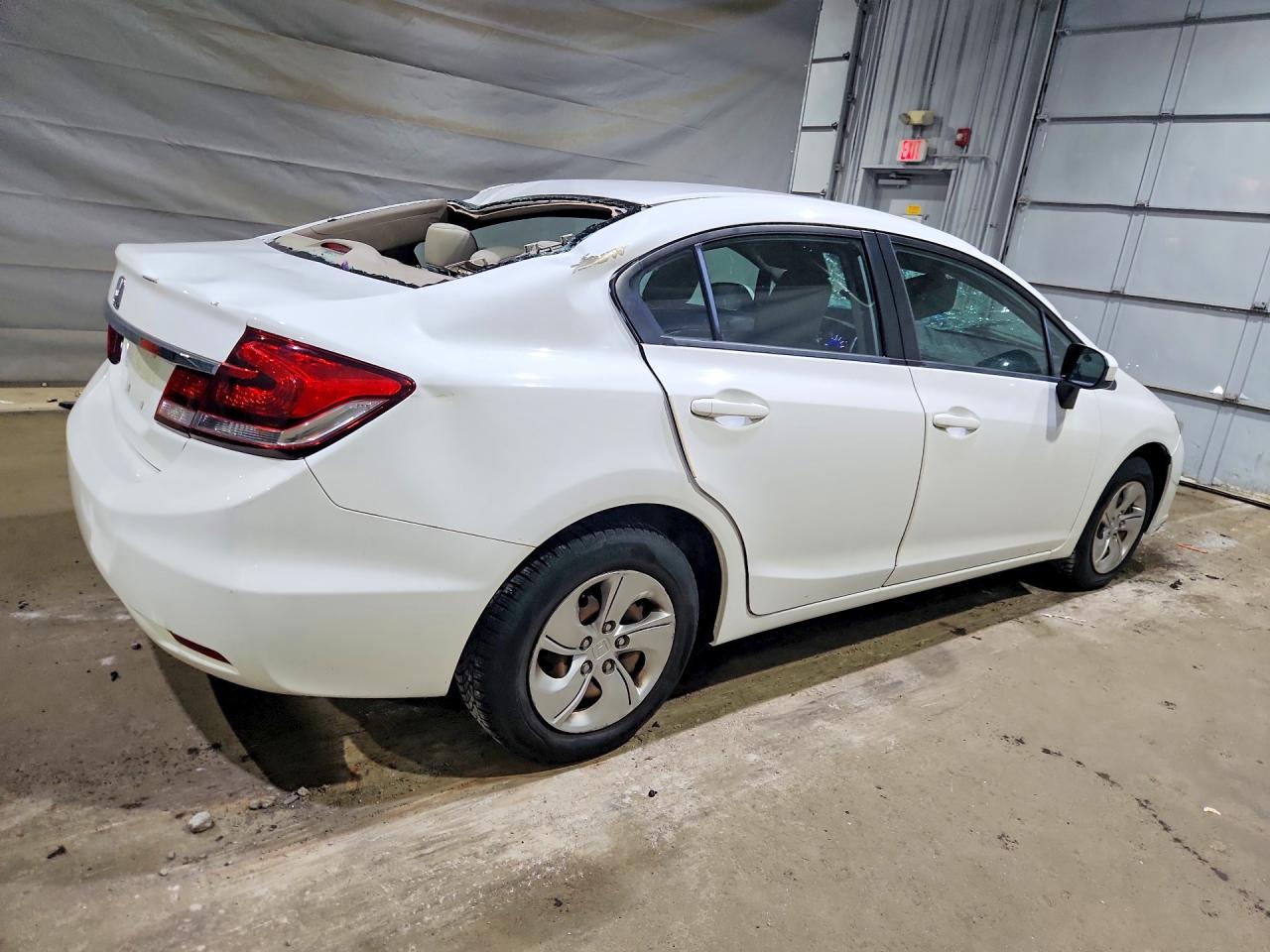2015 Honda Civic Lx White vin: 19XFB2F55FE233729