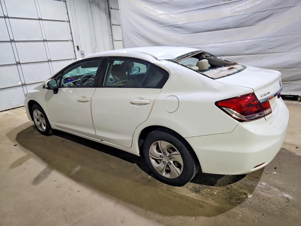 2015 Honda Civic Lx White vin: 19XFB2F55FE233729