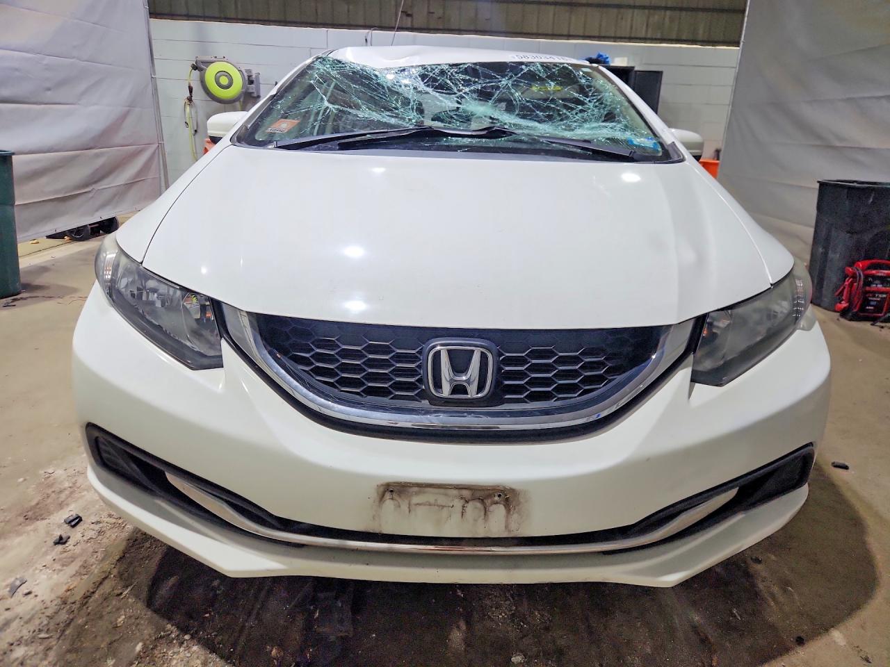 2015 Honda Civic Lx White vin: 19XFB2F55FE233729