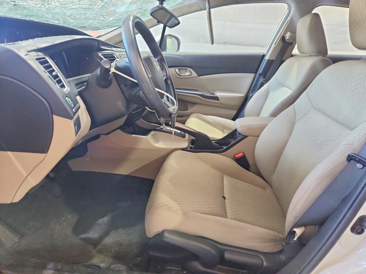 2015 Honda Civic Lx White vin: 19XFB2F55FE233729