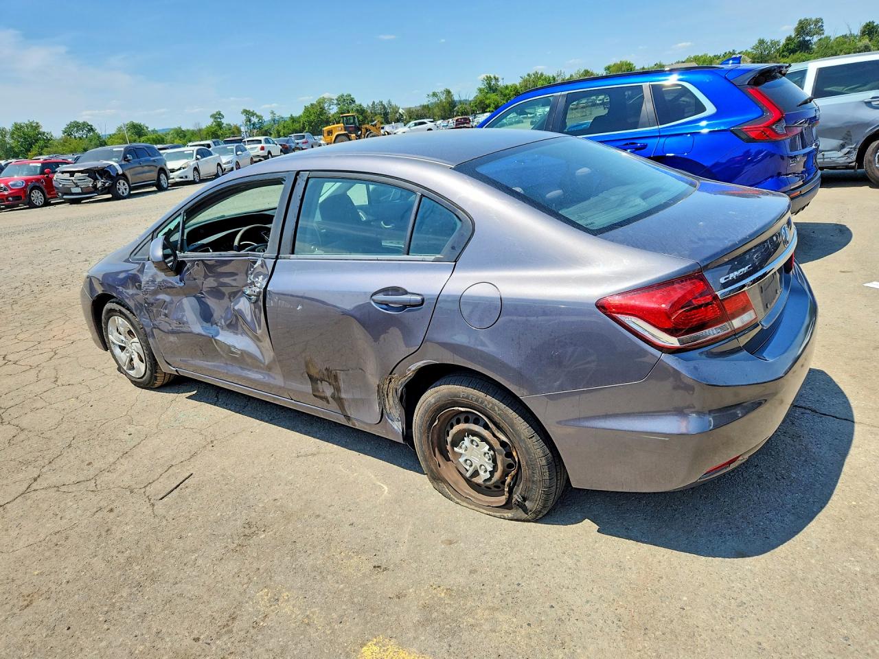 2015 Honda Civic Lx Gray vin: 19XFB2F55FE239465