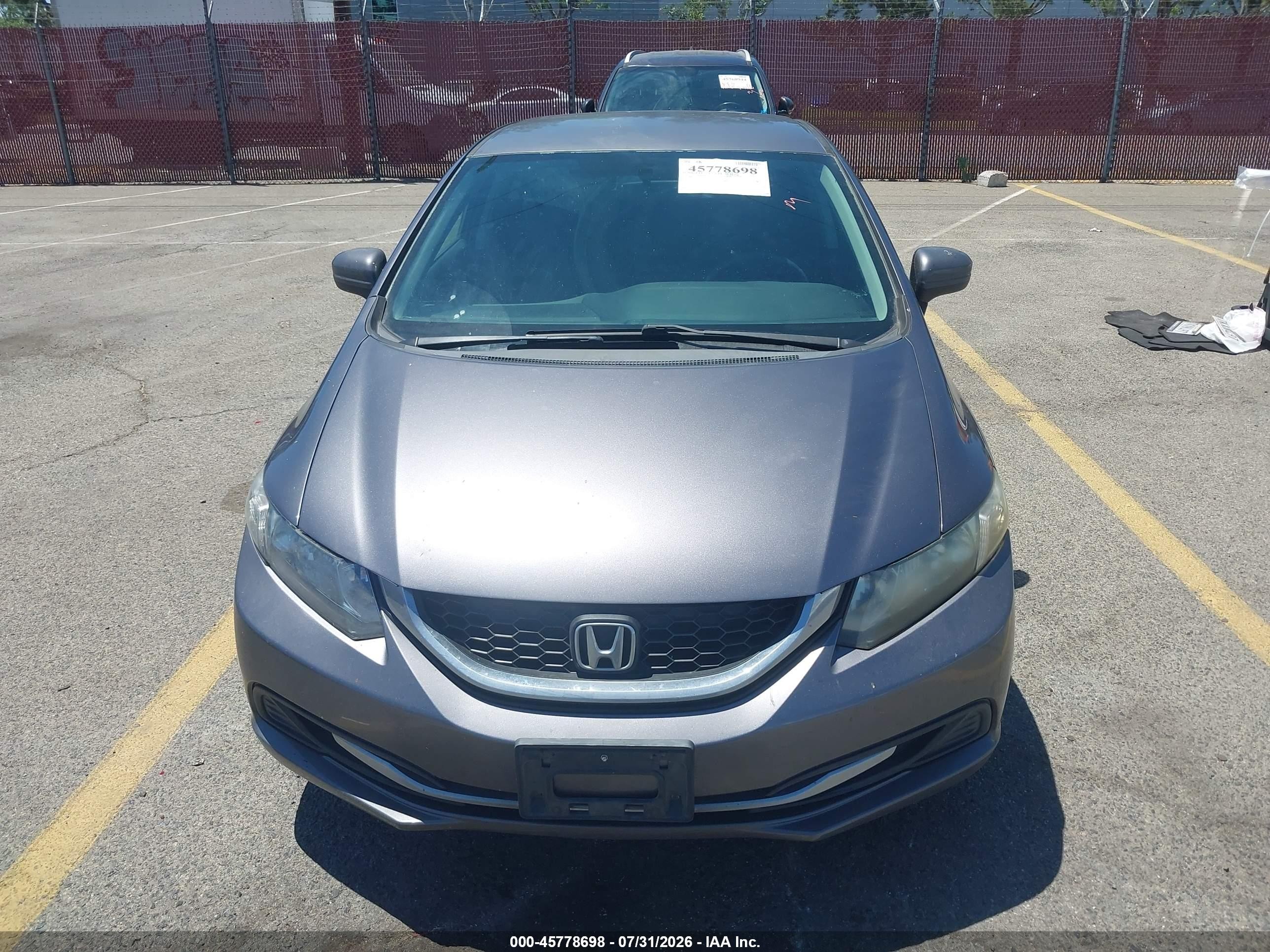 2015 Honda Civic Lx Gray vin: 19XFB2F55FE246416