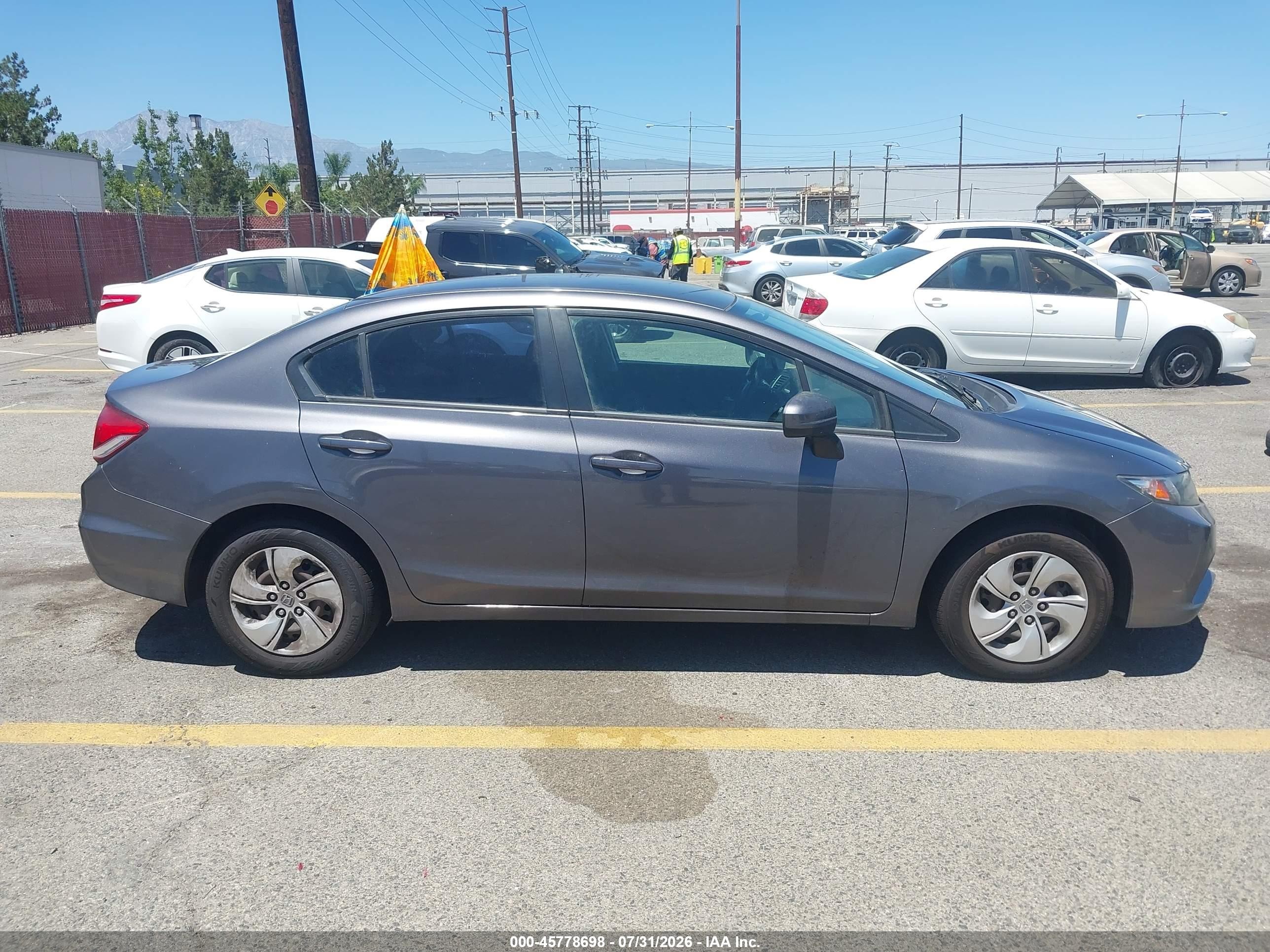 2015 Honda Civic Lx Gray vin: 19XFB2F55FE246416