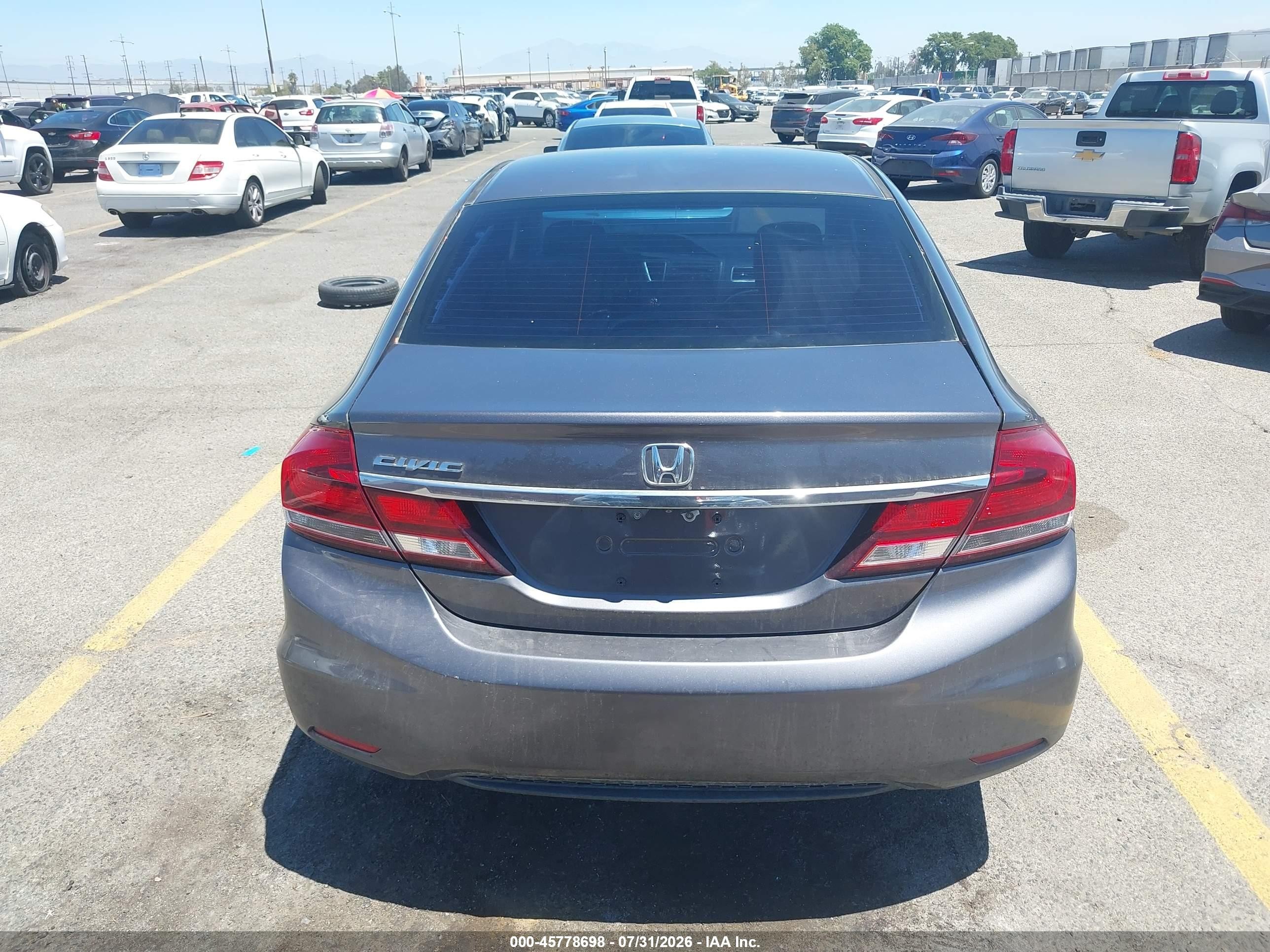 2015 Honda Civic Lx Gray vin: 19XFB2F55FE246416