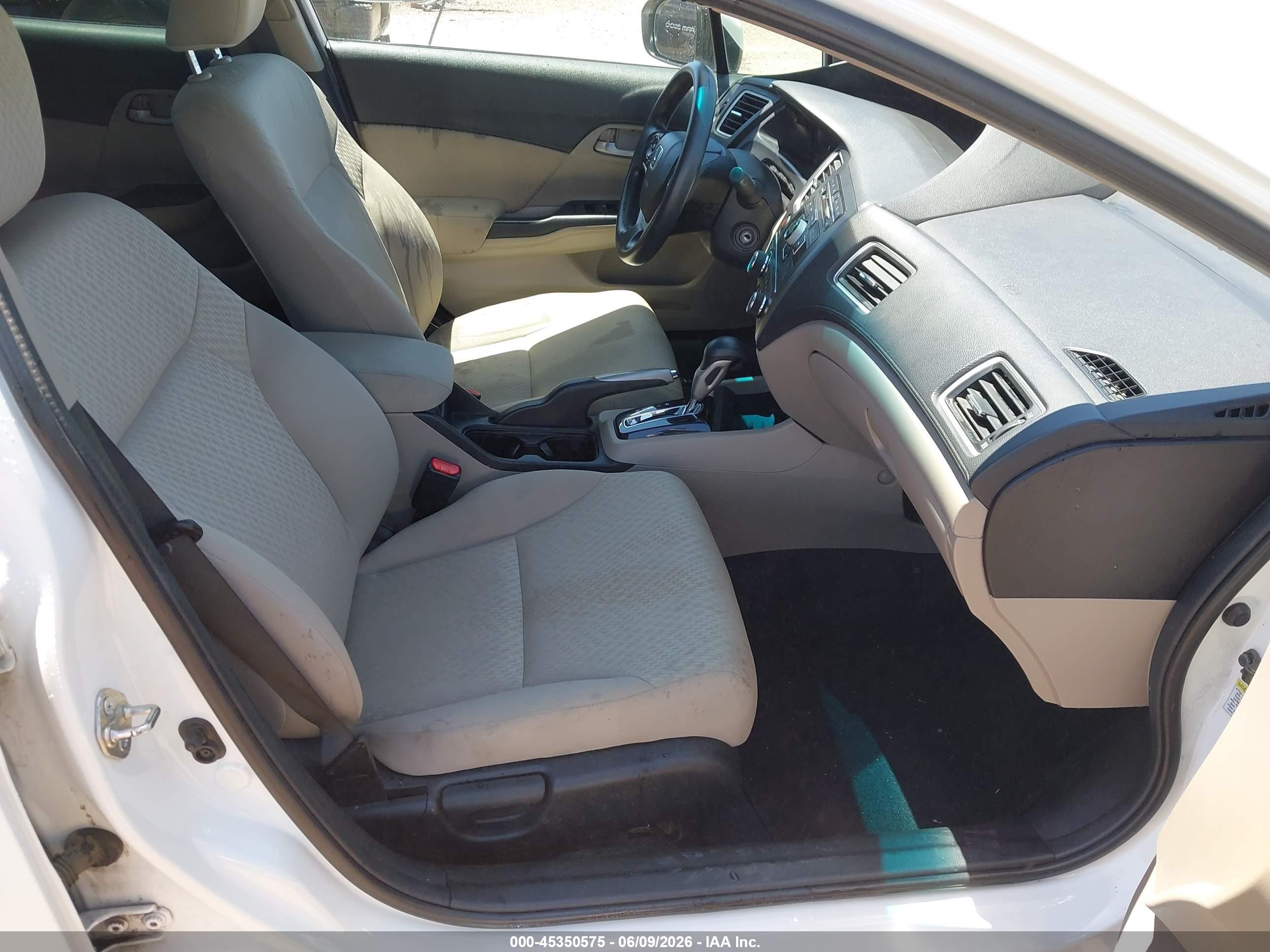 2015 Honda Civic Lx White vin: 19XFB2F55FE253768