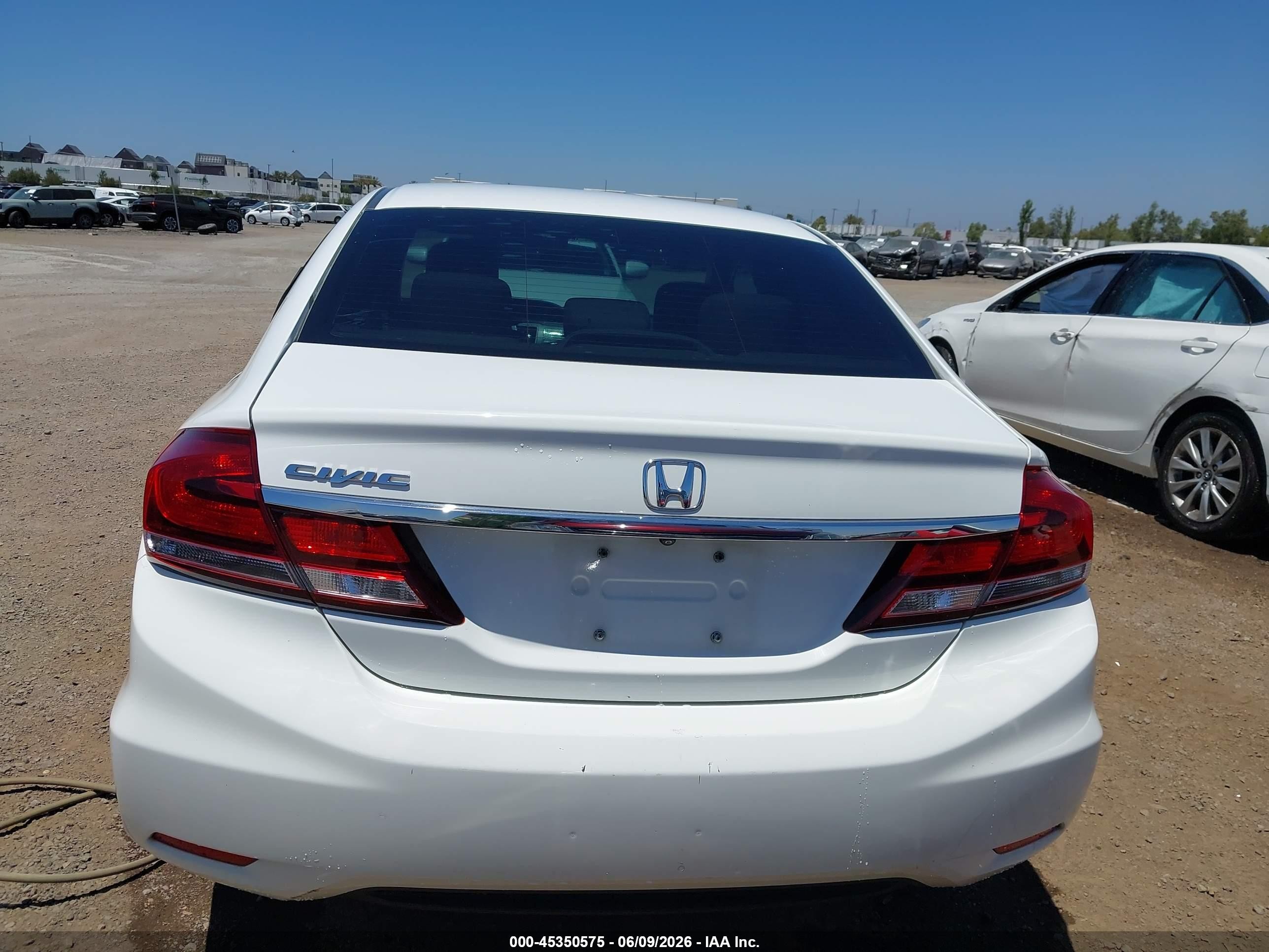 2015 Honda Civic Lx White vin: 19XFB2F55FE253768