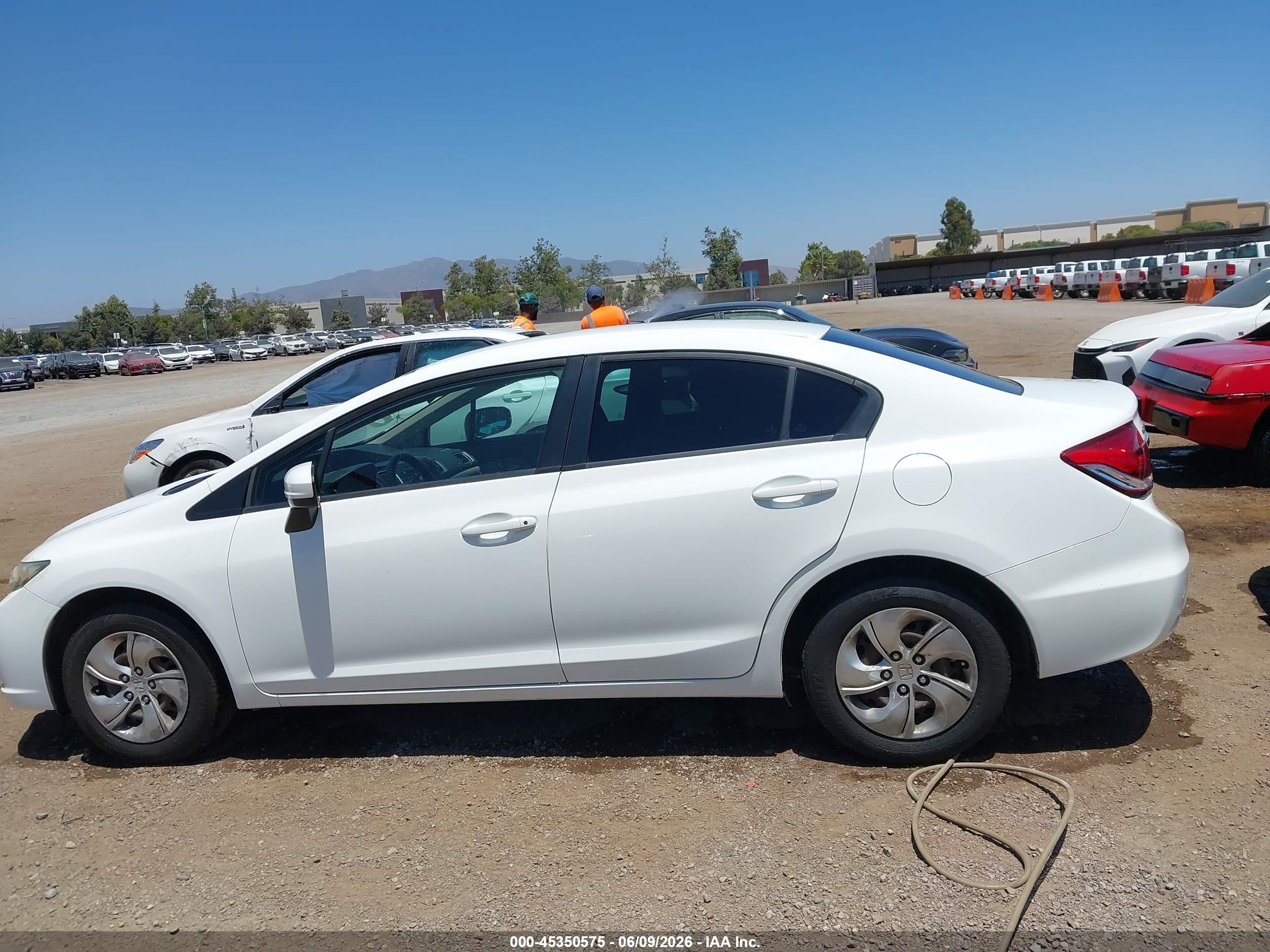 2015 Honda Civic Lx White vin: 19XFB2F55FE253768