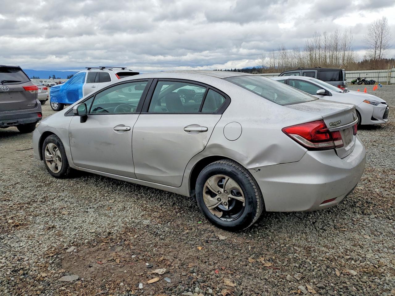 2015 Honda Civic Lx Silver vin: 19XFB2F55FE253821