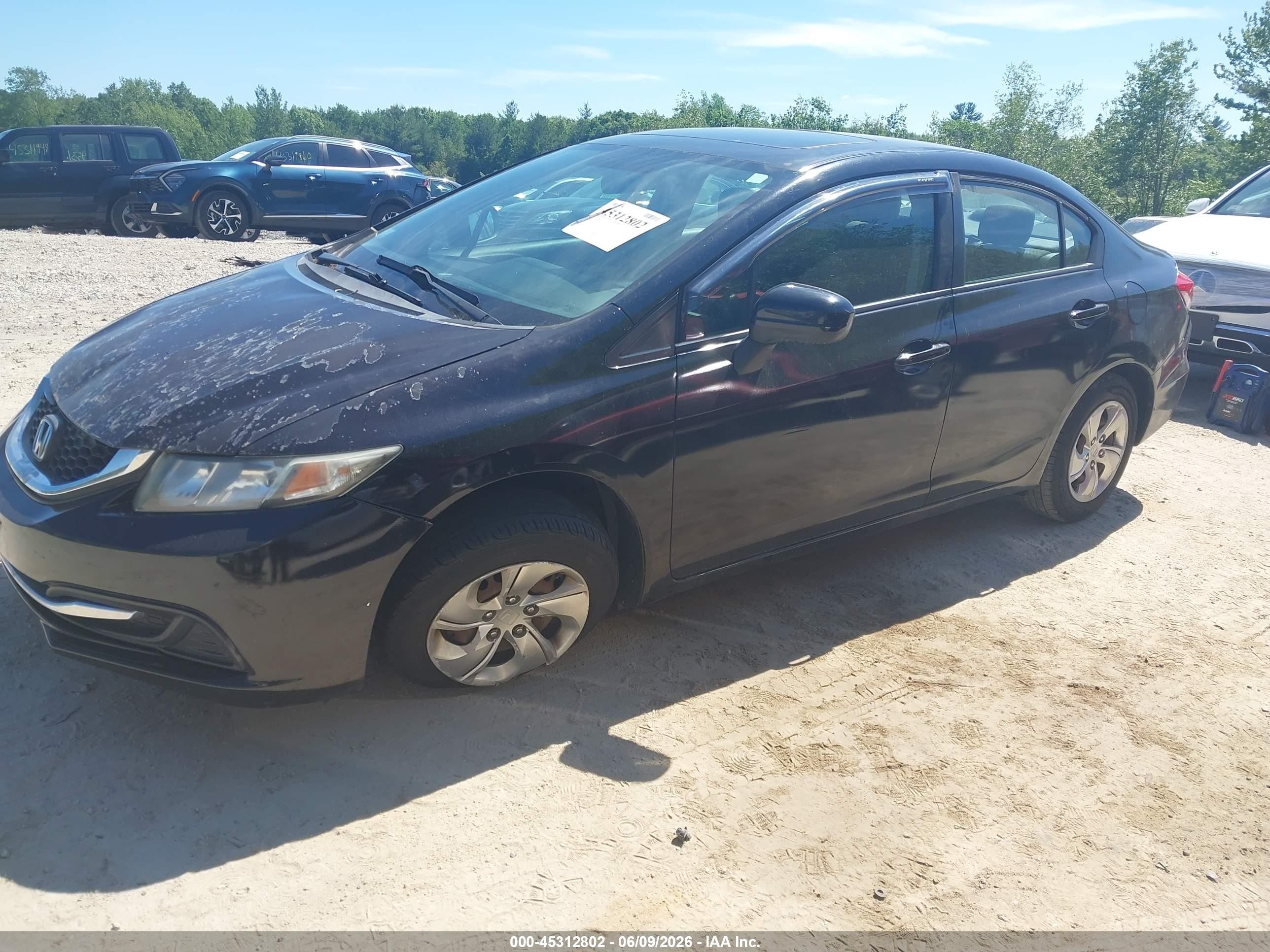 2015 Honda Civic Lx Black vin: 19XFB2F55FE259425