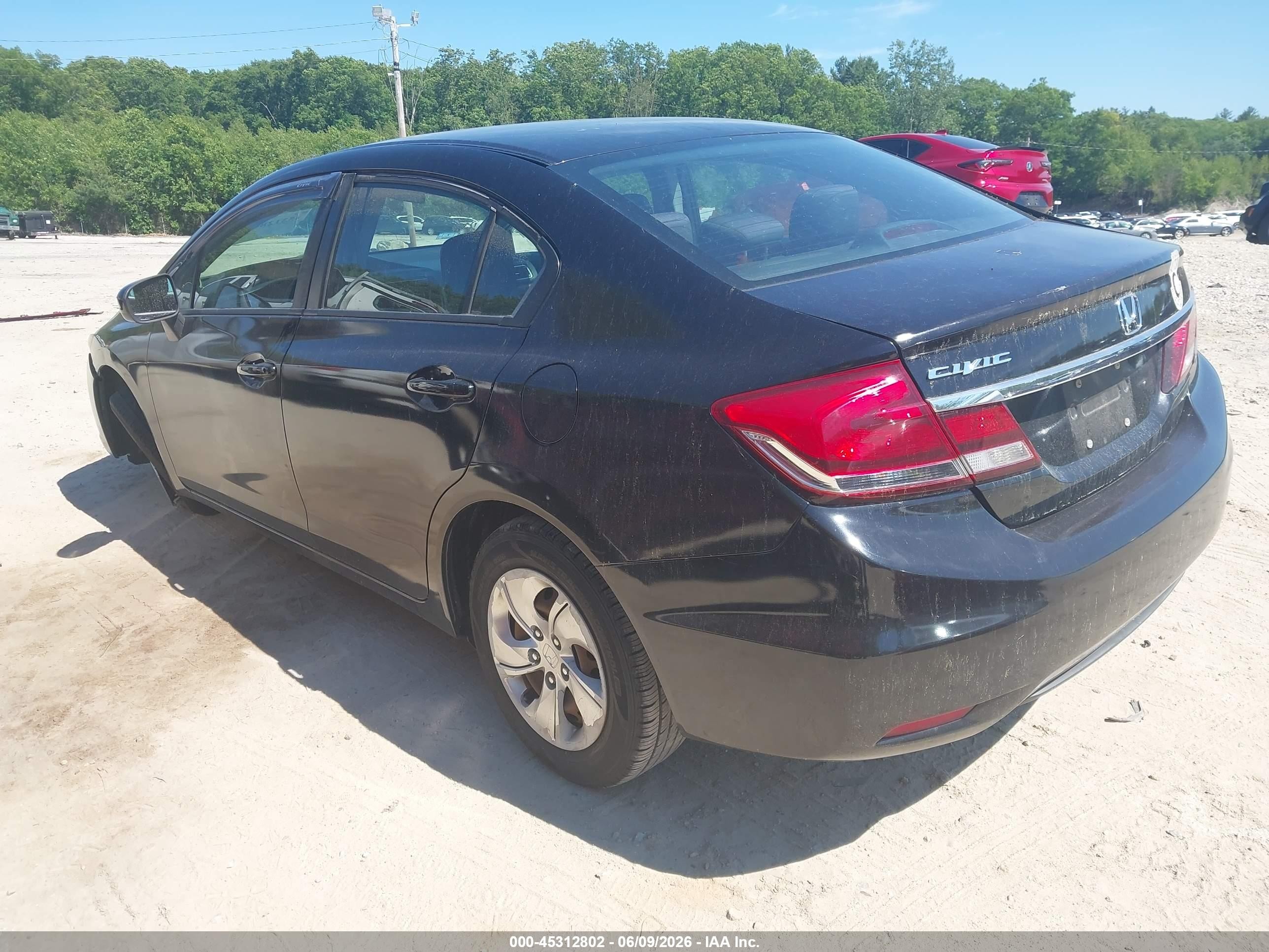 2015 Honda Civic Lx Black vin: 19XFB2F55FE259425