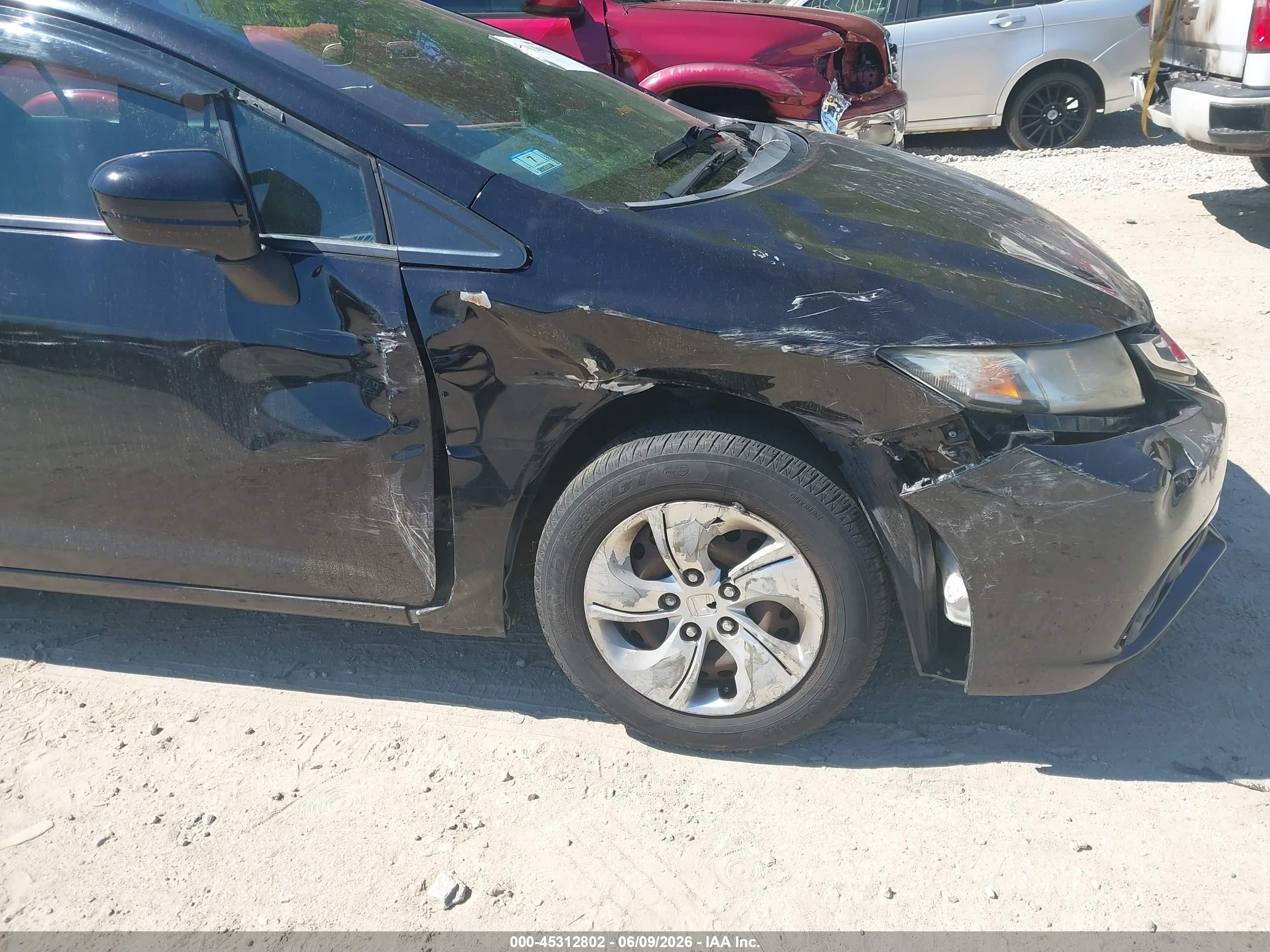 2015 Honda Civic Lx Black vin: 19XFB2F55FE259425