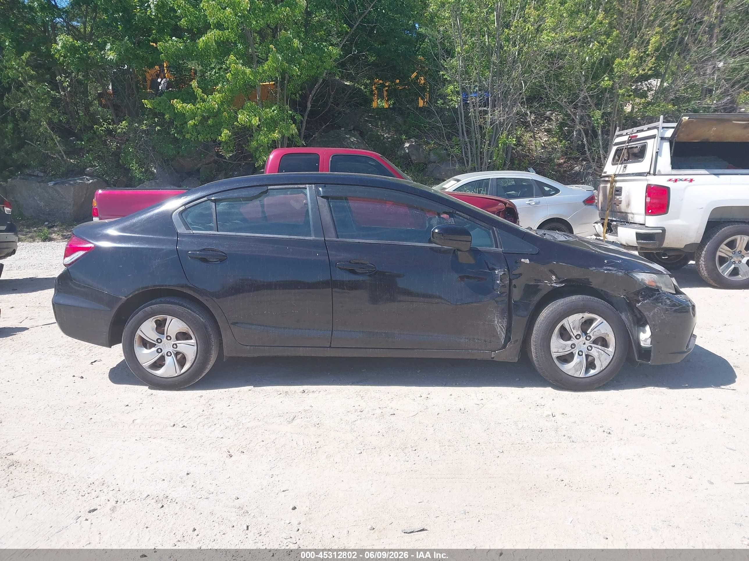 2015 Honda Civic Lx Black vin: 19XFB2F55FE259425