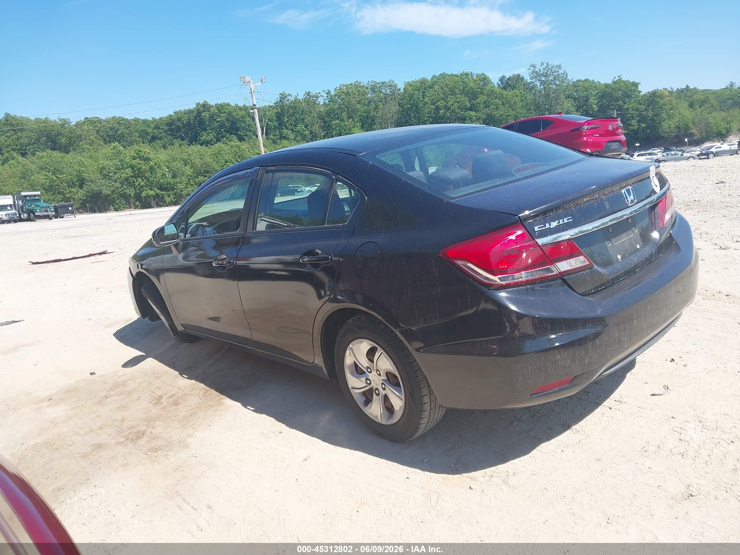 2015 Honda Civic Lx Black vin: 19XFB2F55FE259425