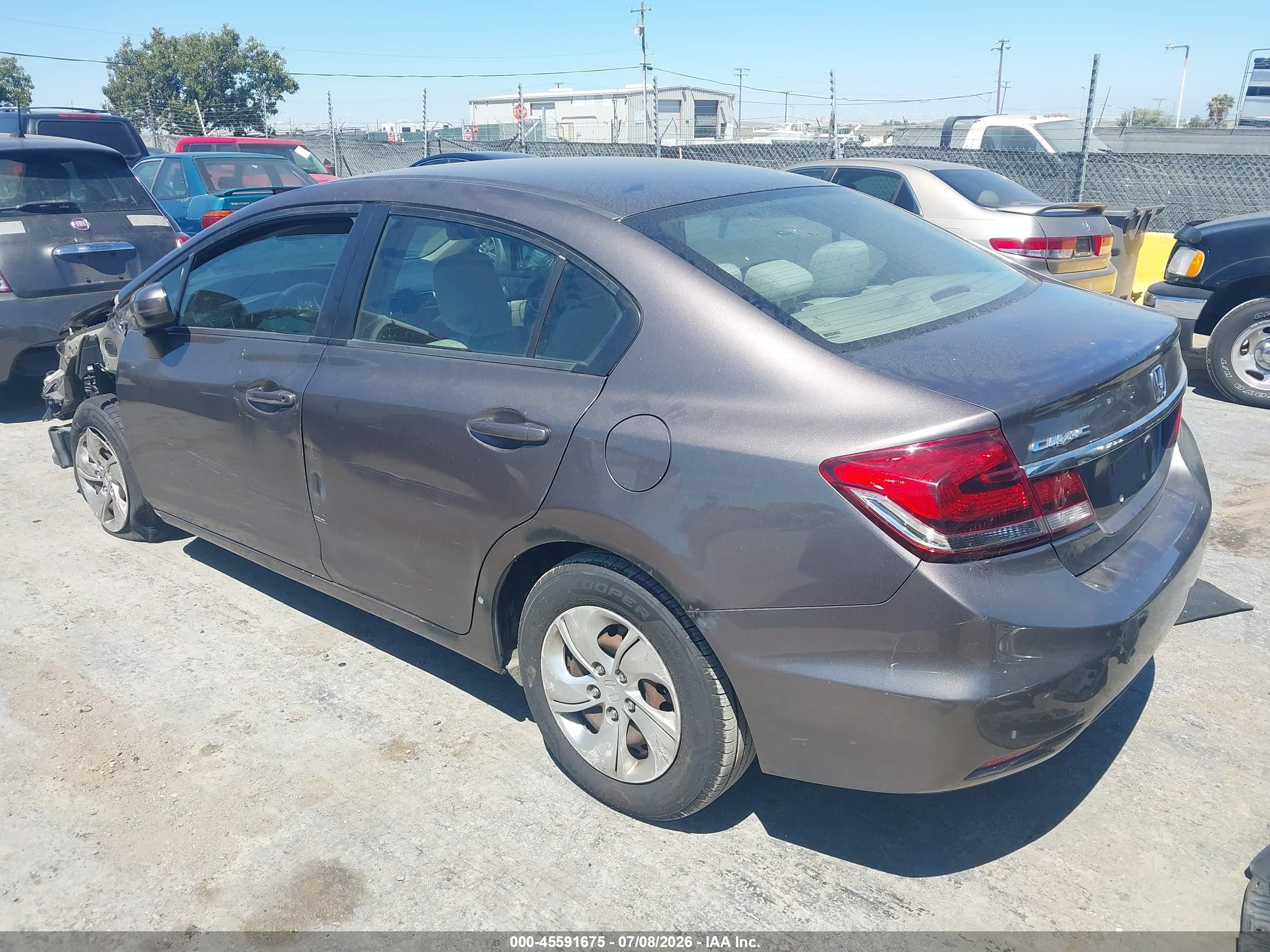 2015 Honda Civic Lx Серый vin: 19XFB2F55FE261479