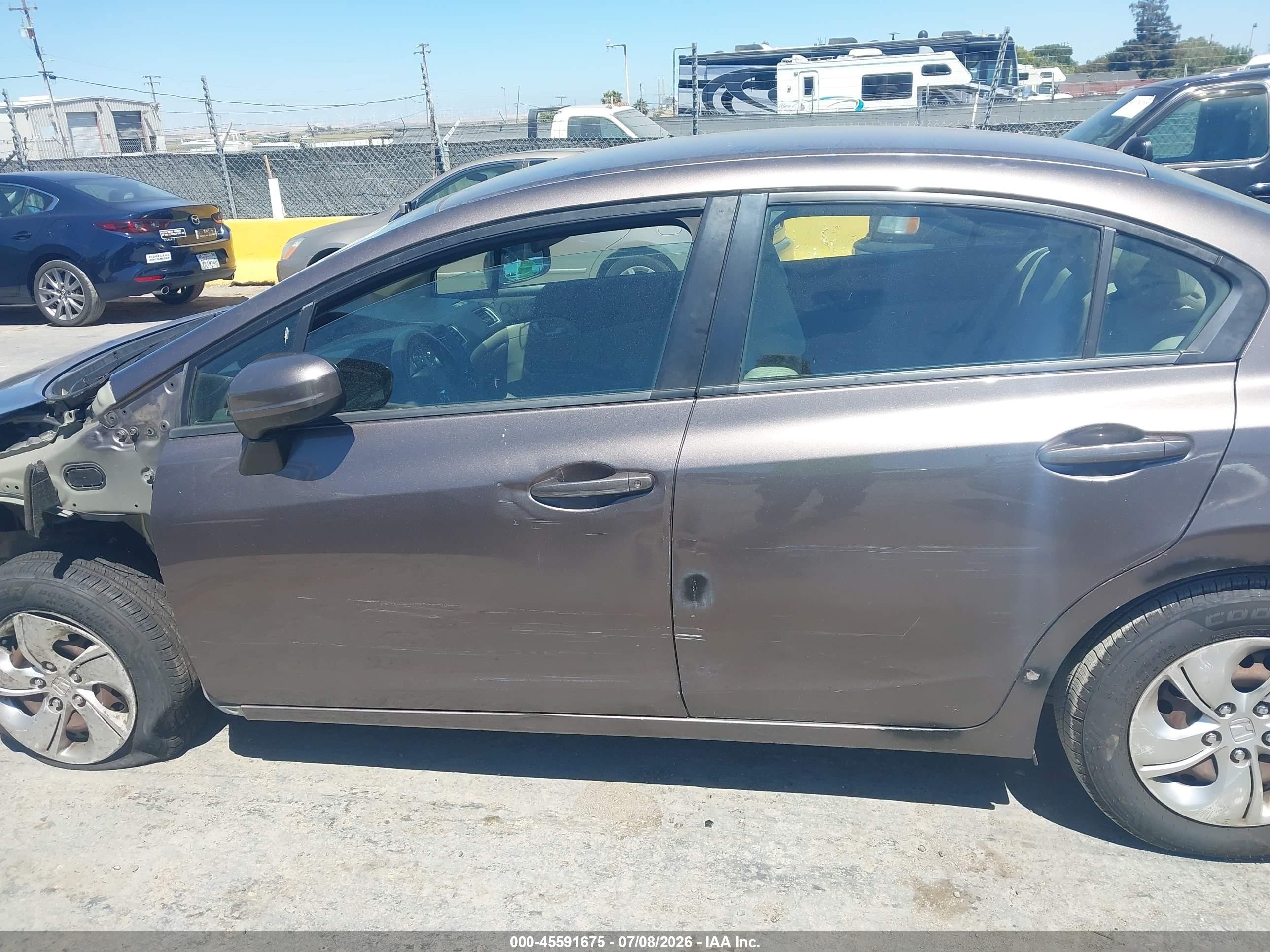 2015 Honda Civic Lx Серый vin: 19XFB2F55FE261479
