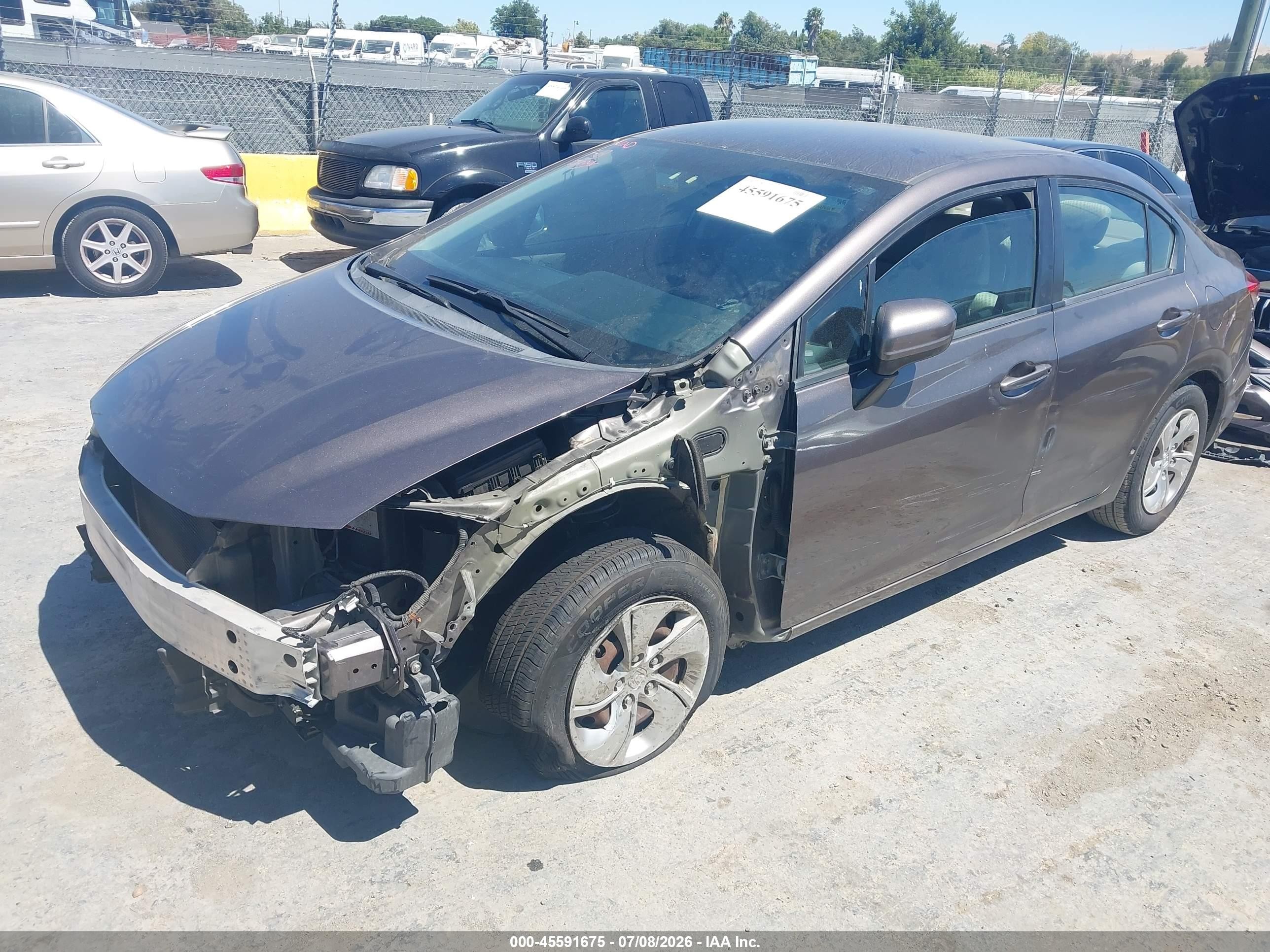 2015 Honda Civic Lx Серый vin: 19XFB2F55FE261479