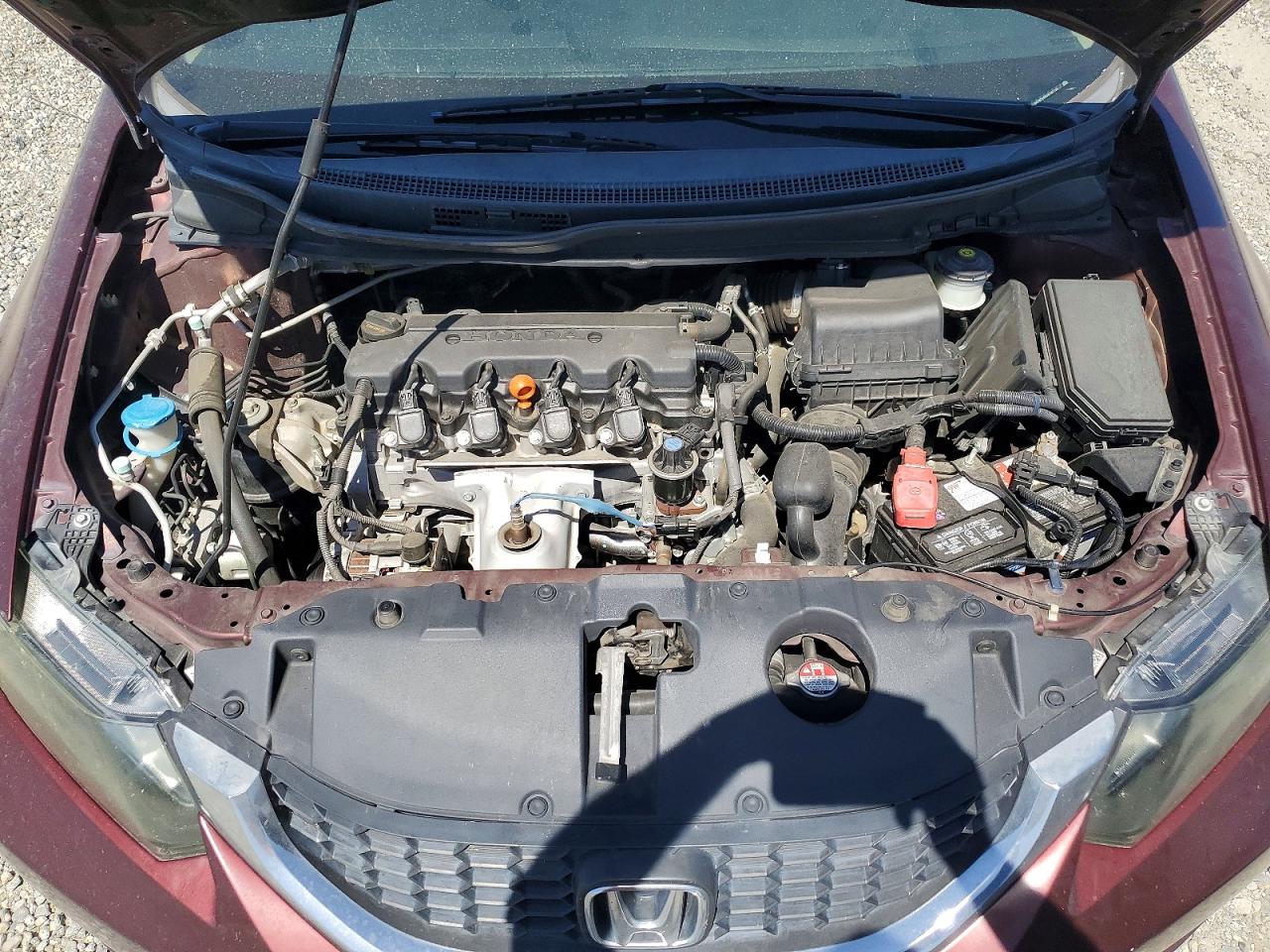 2015 Honda Civic Lx Burgundy vin: 19XFB2F55FE267783