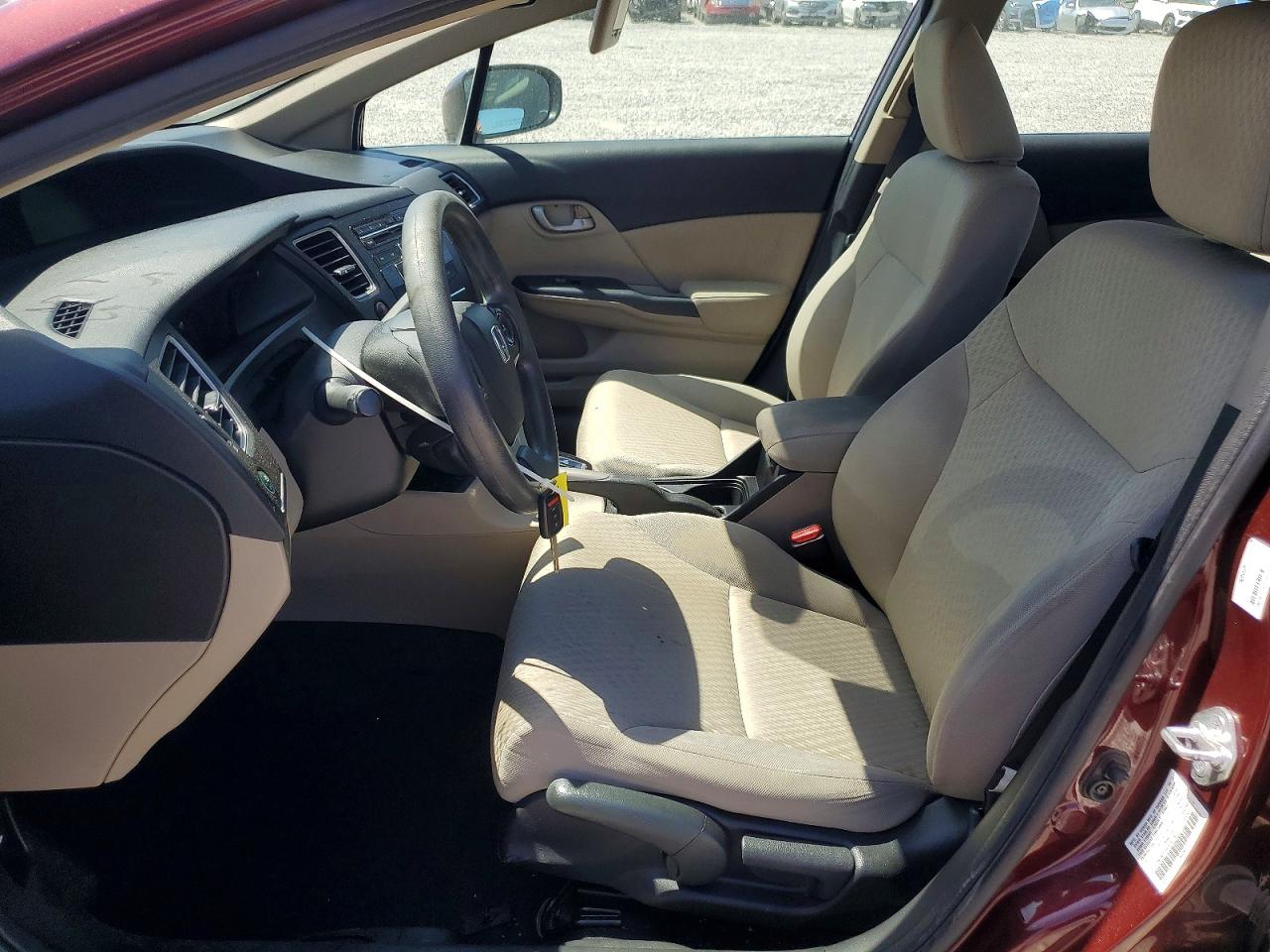 2015 Honda Civic Lx Burgundy vin: 19XFB2F55FE267783