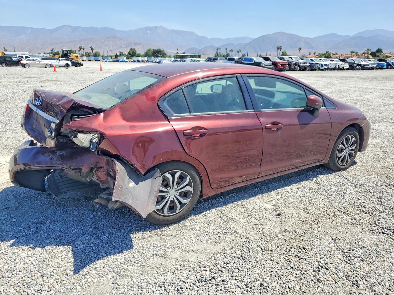2015 Honda Civic Lx Burgundy vin: 19XFB2F55FE267783