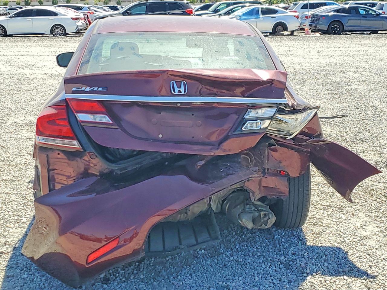 2015 Honda Civic Lx Burgundy vin: 19XFB2F55FE267783