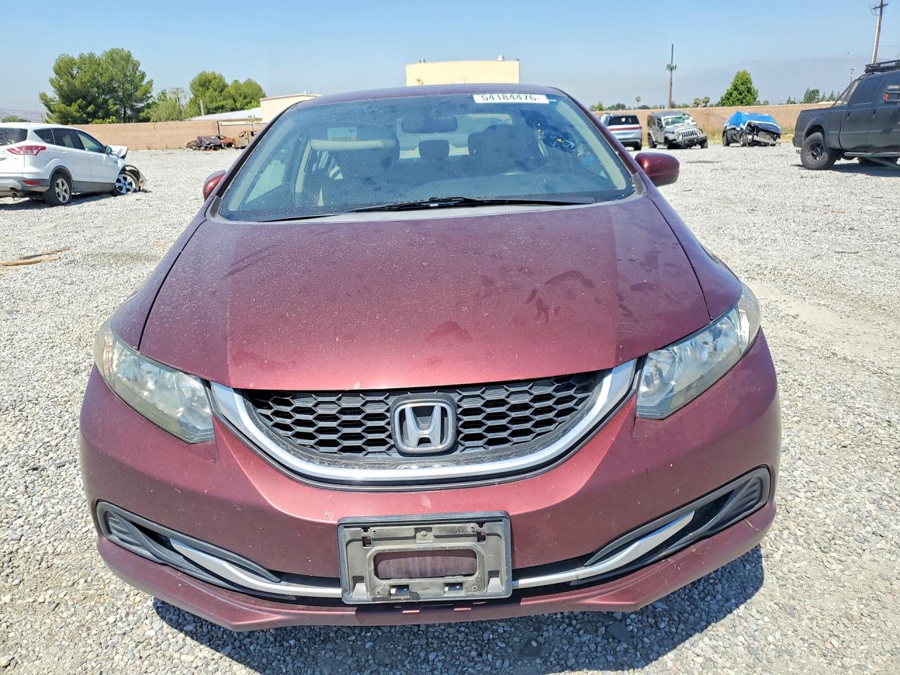 2015 Honda Civic Lx Burgundy vin: 19XFB2F55FE267783
