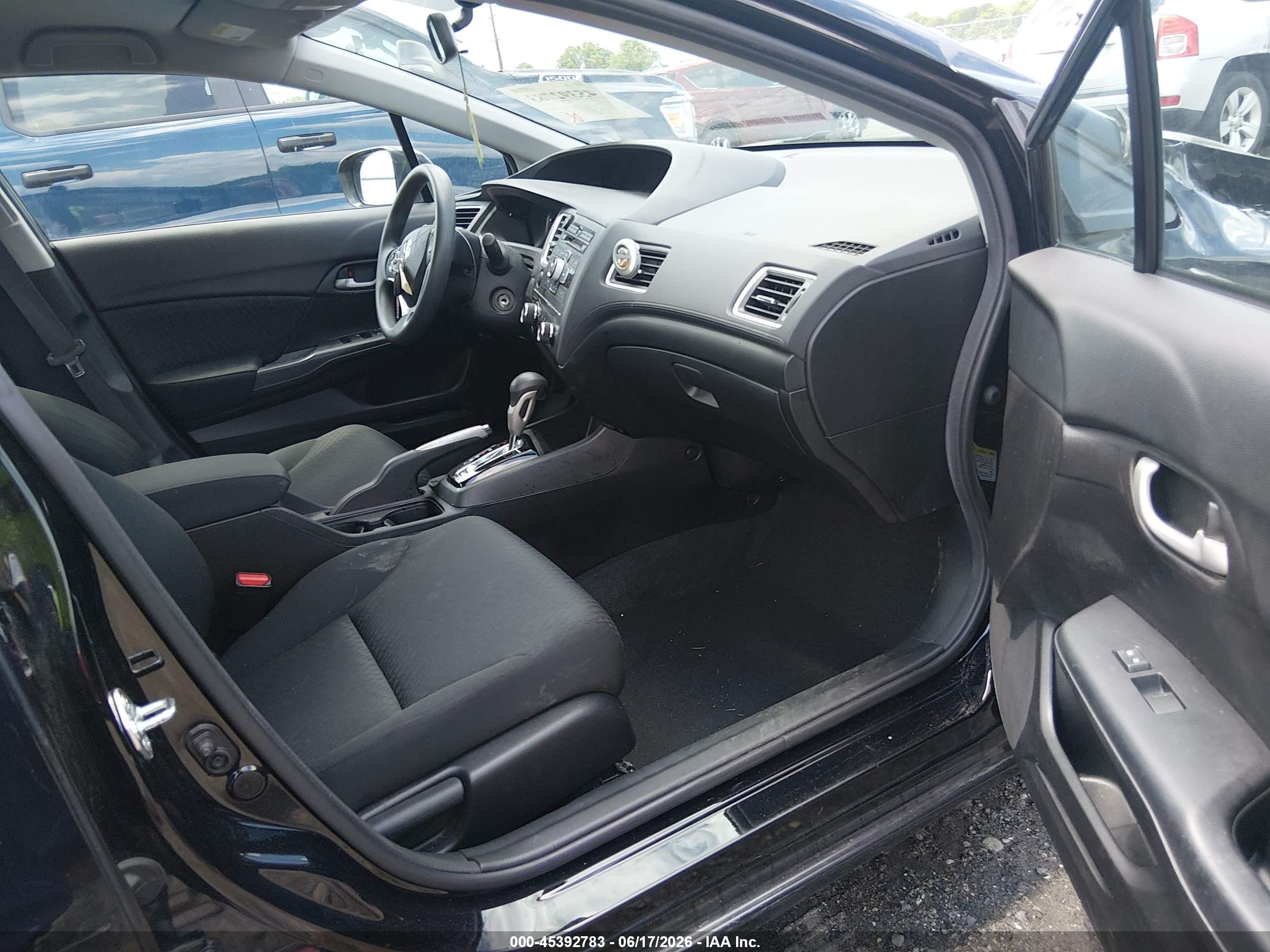 2015 Honda Civic Lx Black vin: 19XFB2F55FE268447