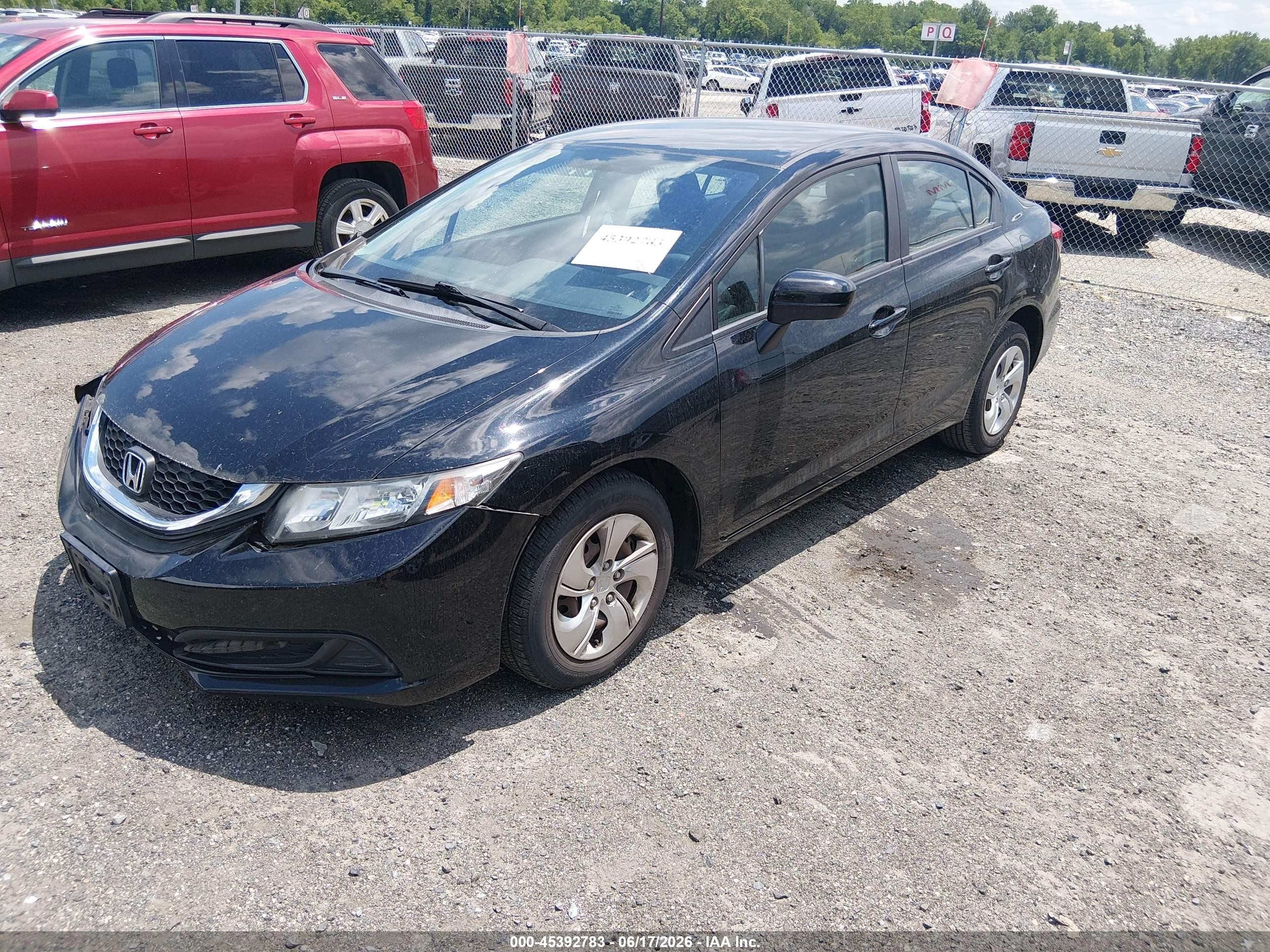 2015 Honda Civic Lx Black vin: 19XFB2F55FE268447