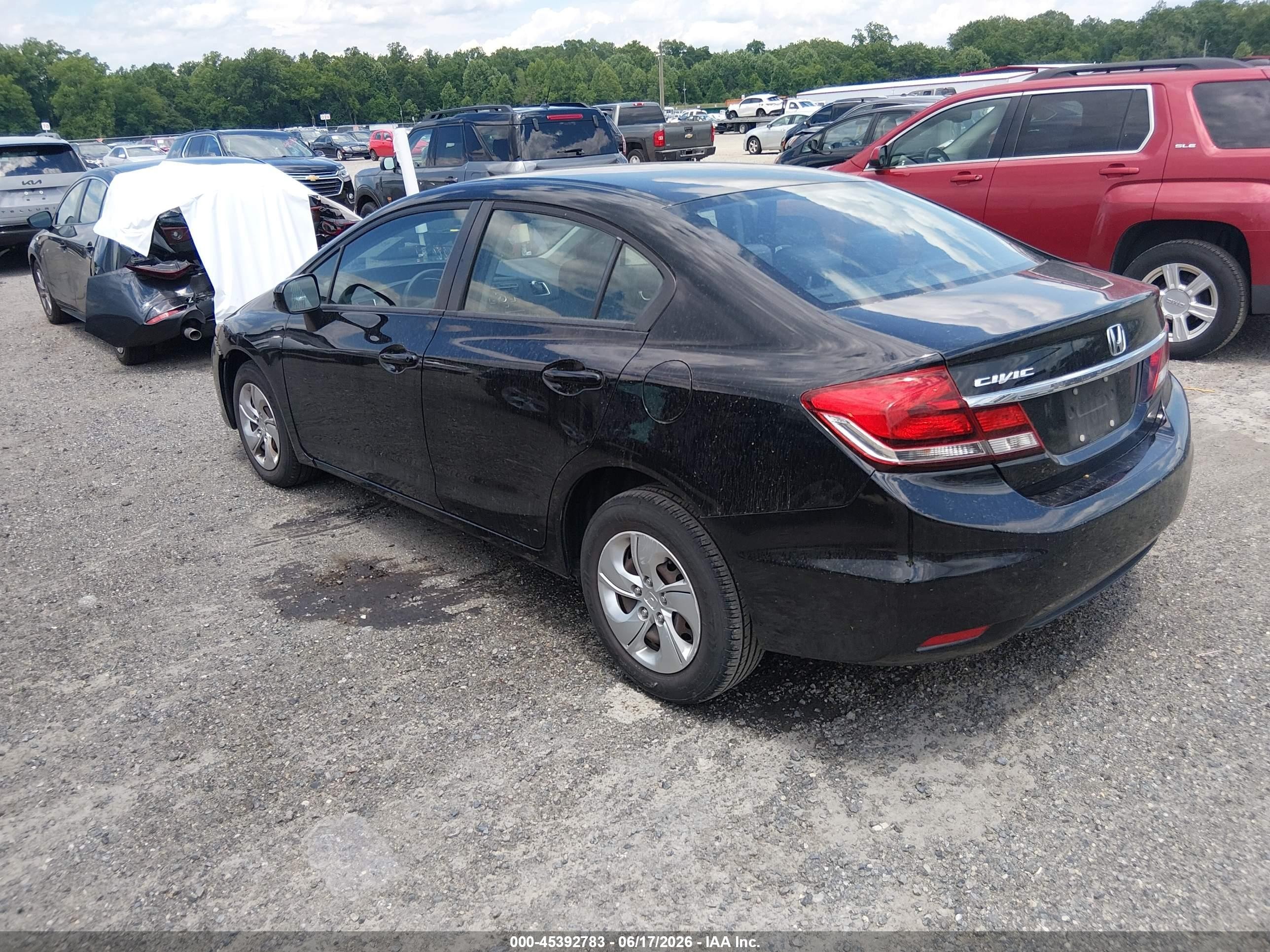 2015 Honda Civic Lx Black vin: 19XFB2F55FE268447
