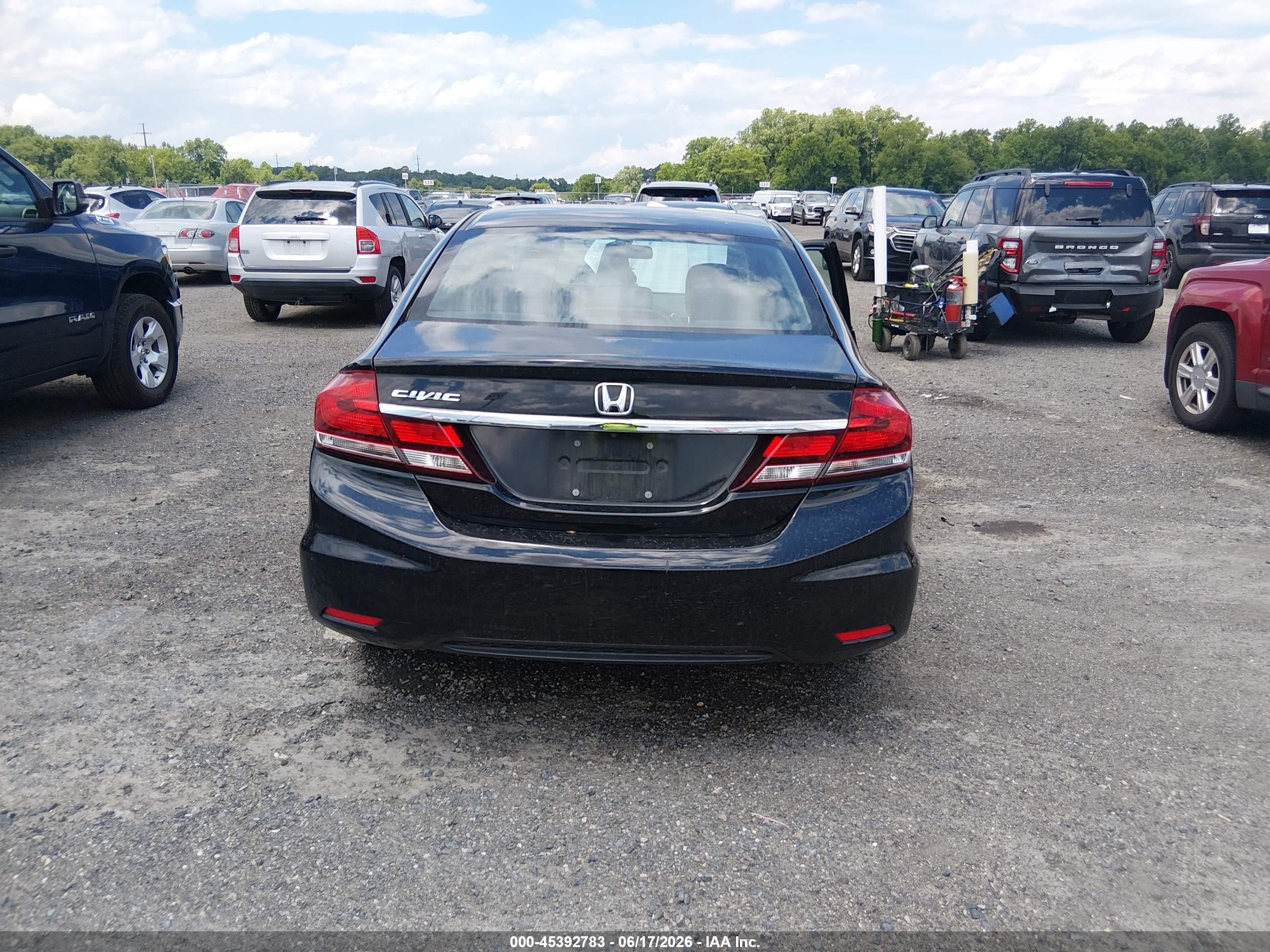 2015 Honda Civic Lx Black vin: 19XFB2F55FE268447