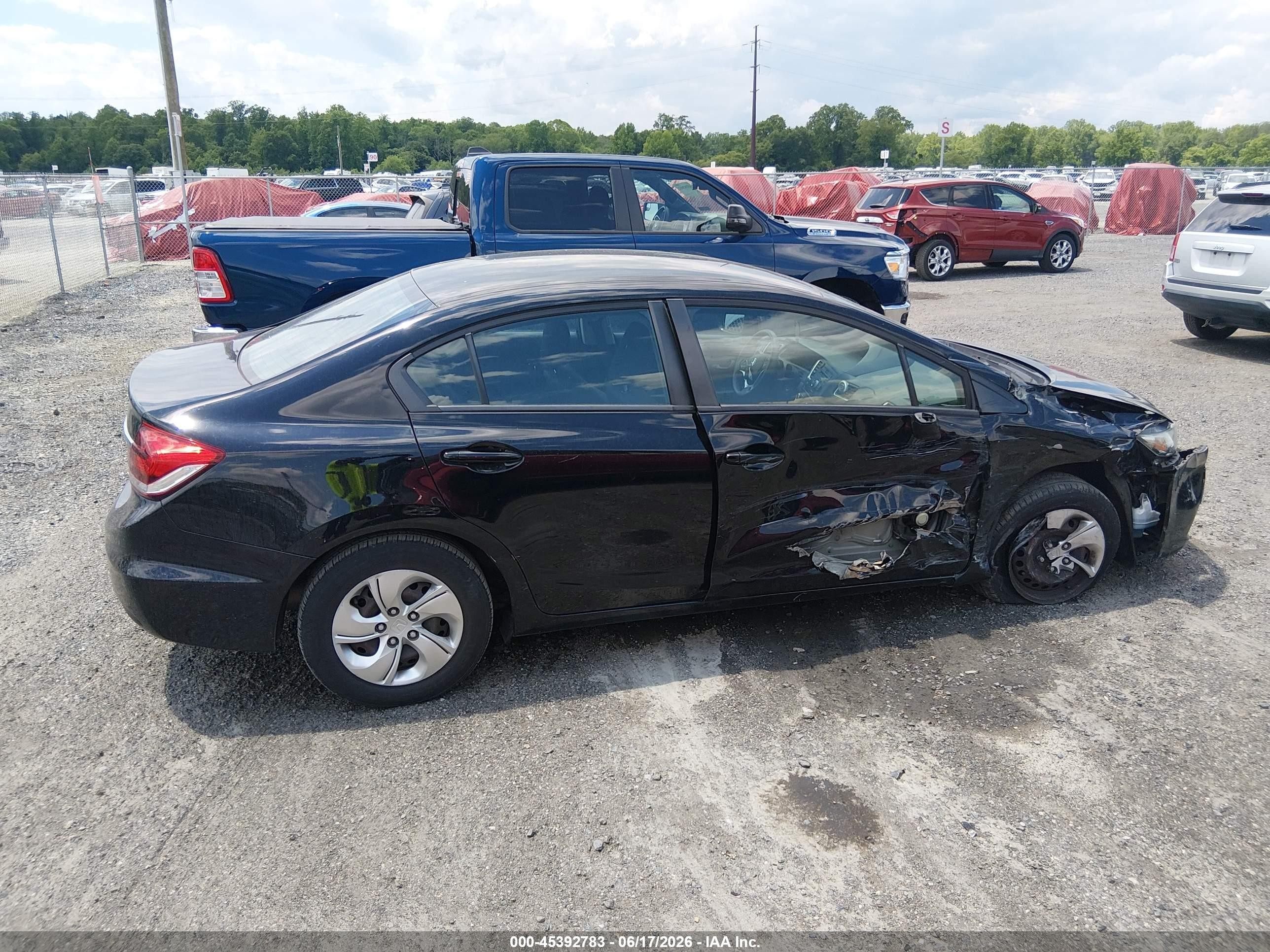 2015 Honda Civic Lx Black vin: 19XFB2F55FE268447